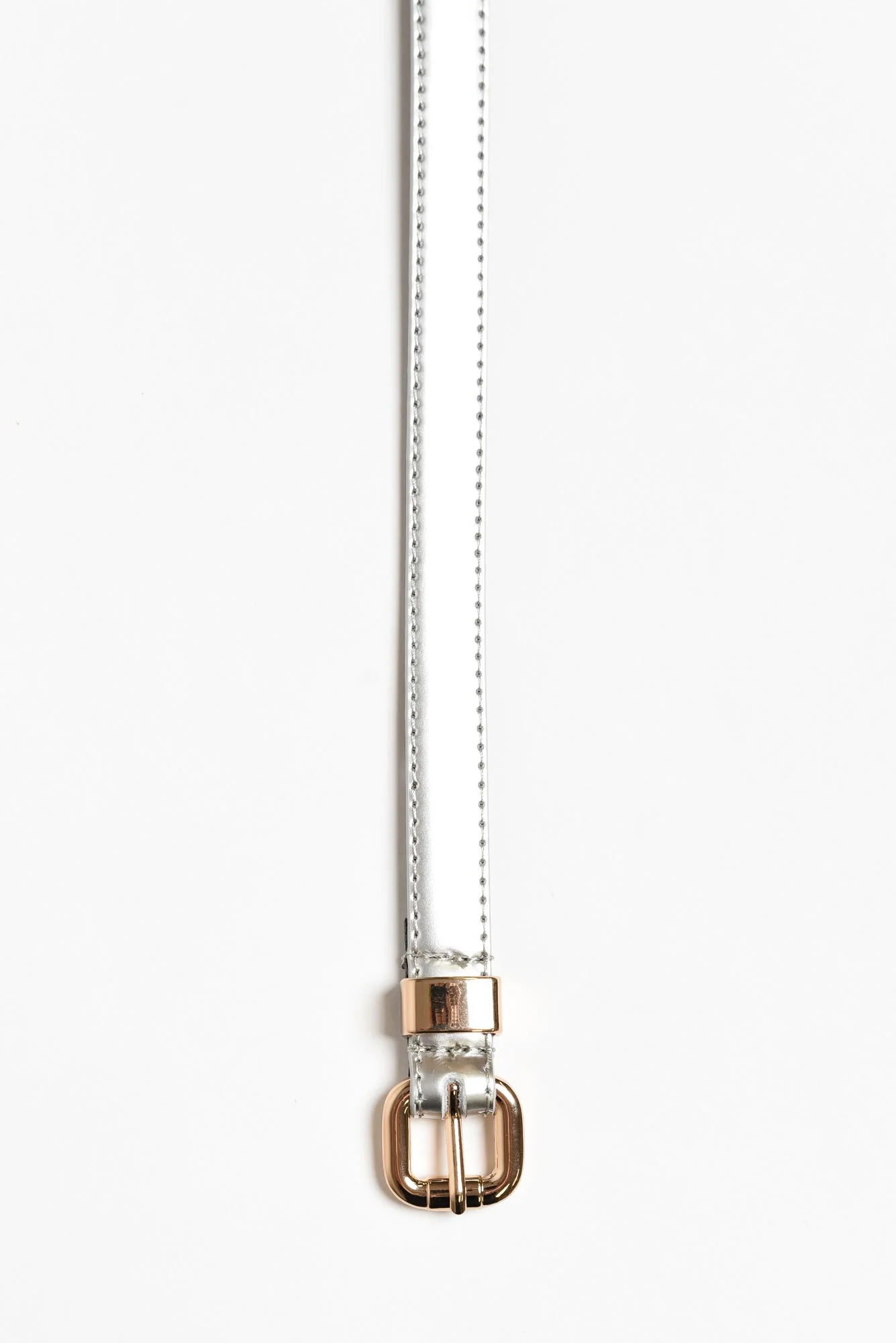 Queens Silver Patent Leather Belt - Image 2