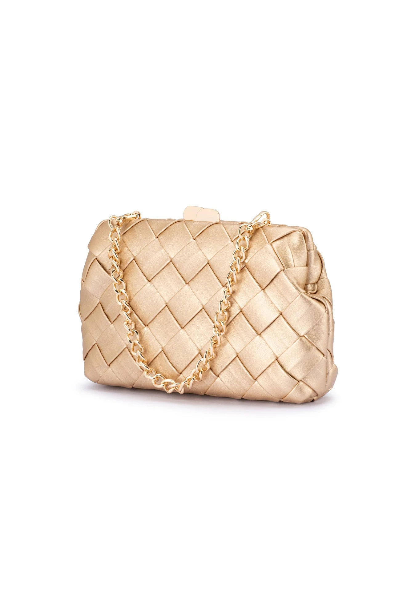 Quinn Gold Woven Clutch - Image 4