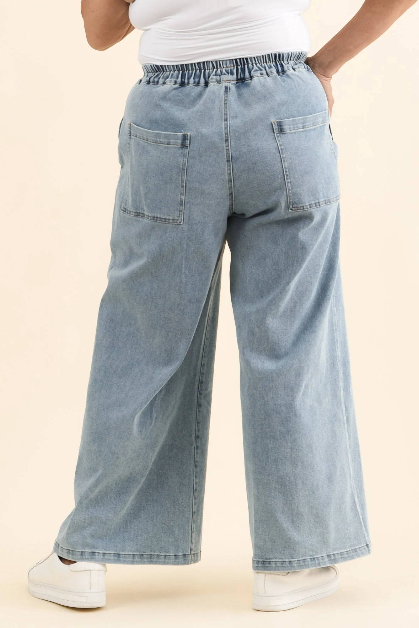 Quinn Light Blue Cotton Jogger Pants - Image 10