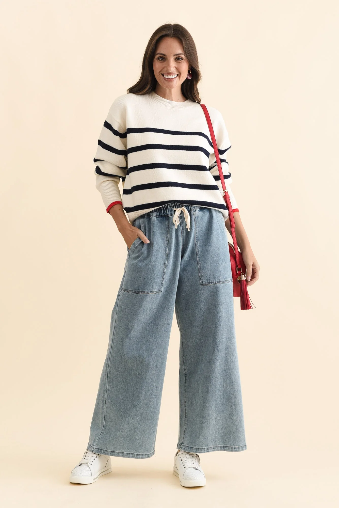 Quinn Light Blue Cotton Jogger Pants - Image 2