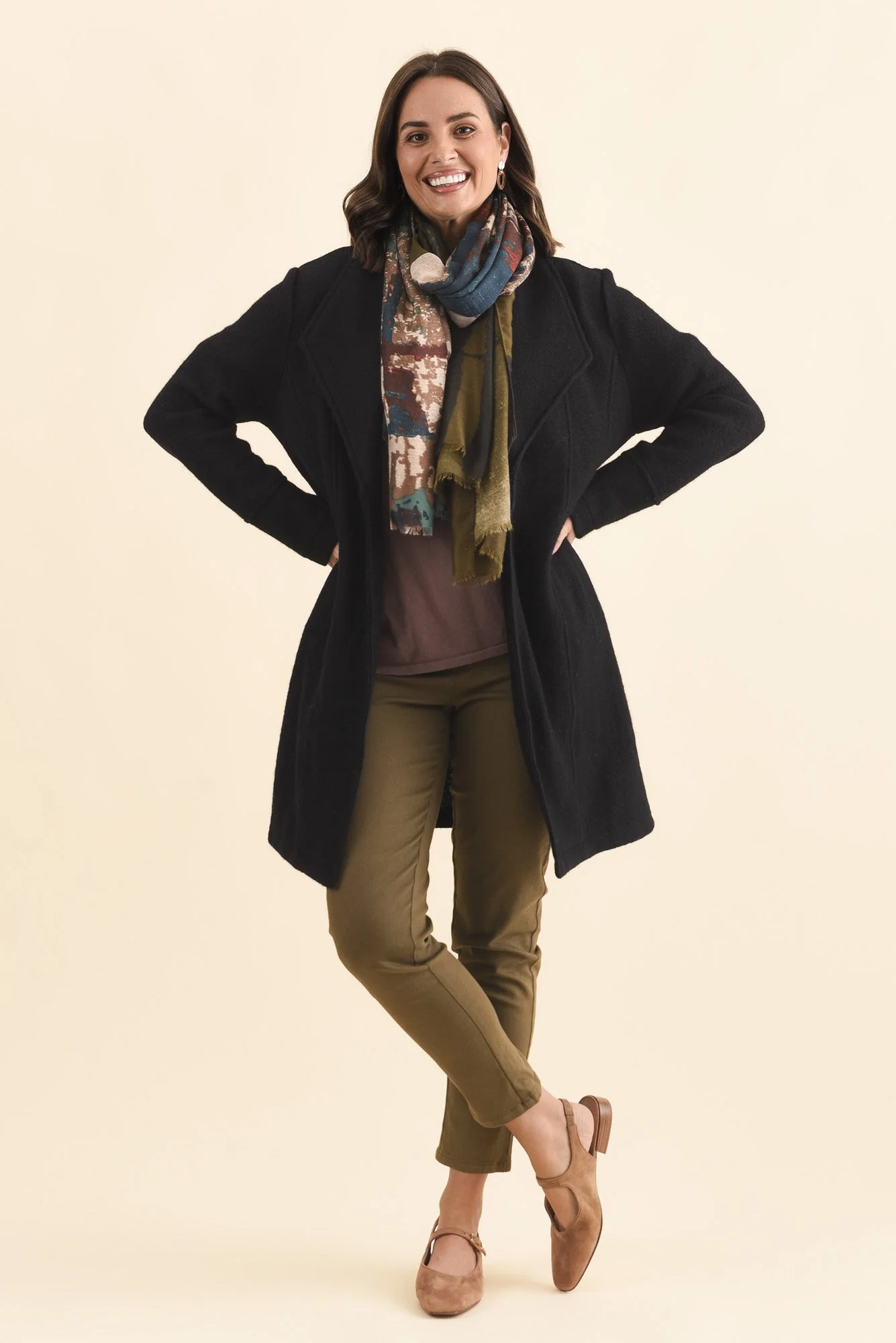 Raquel Black Wool Coat - Image 6