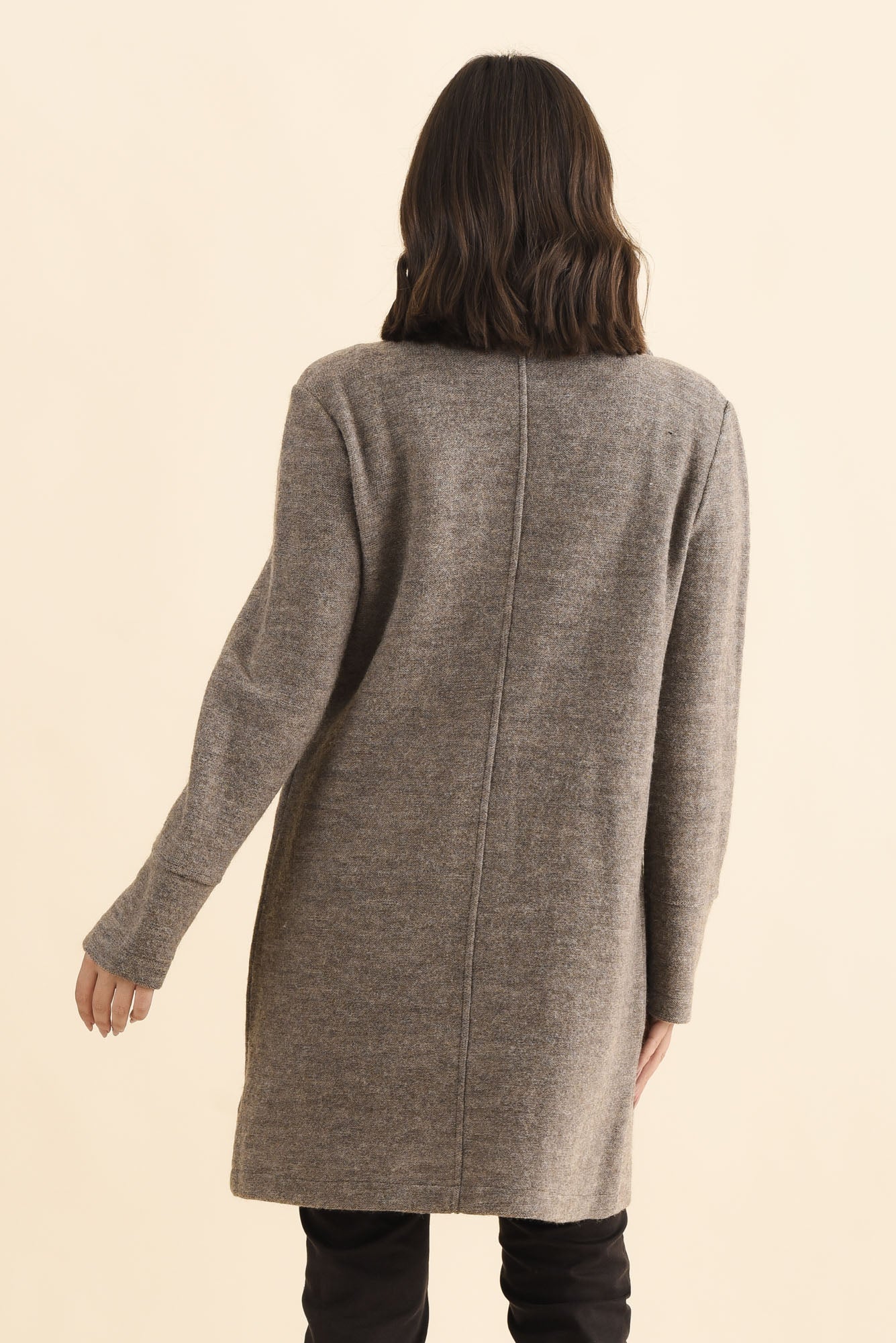 Raquel Taupe Wool Coat - Image 4