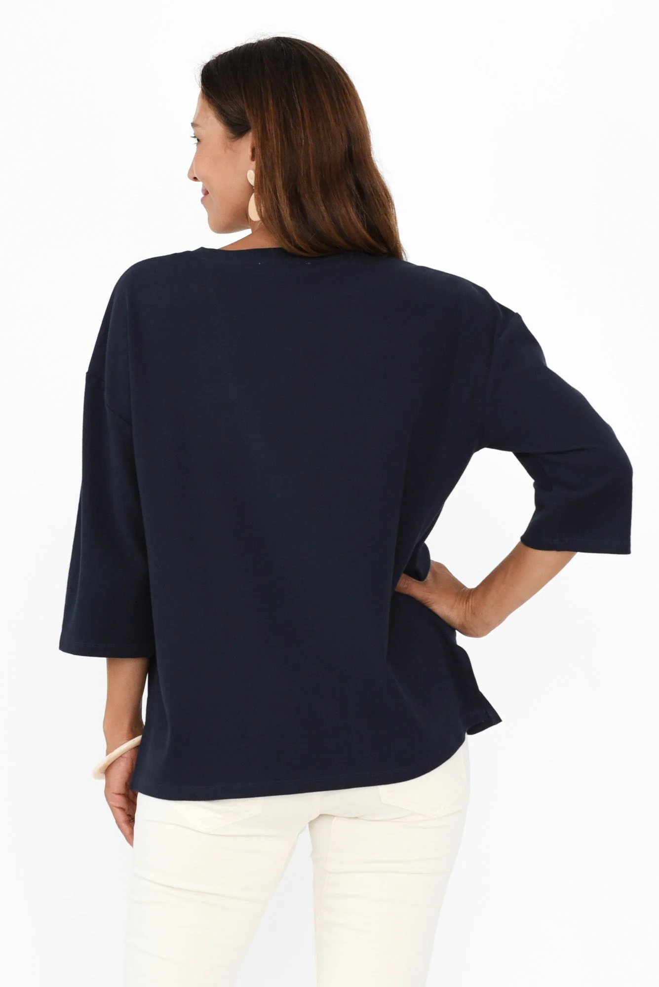 Raven Navy Cotton Pocket Tee - Image 4