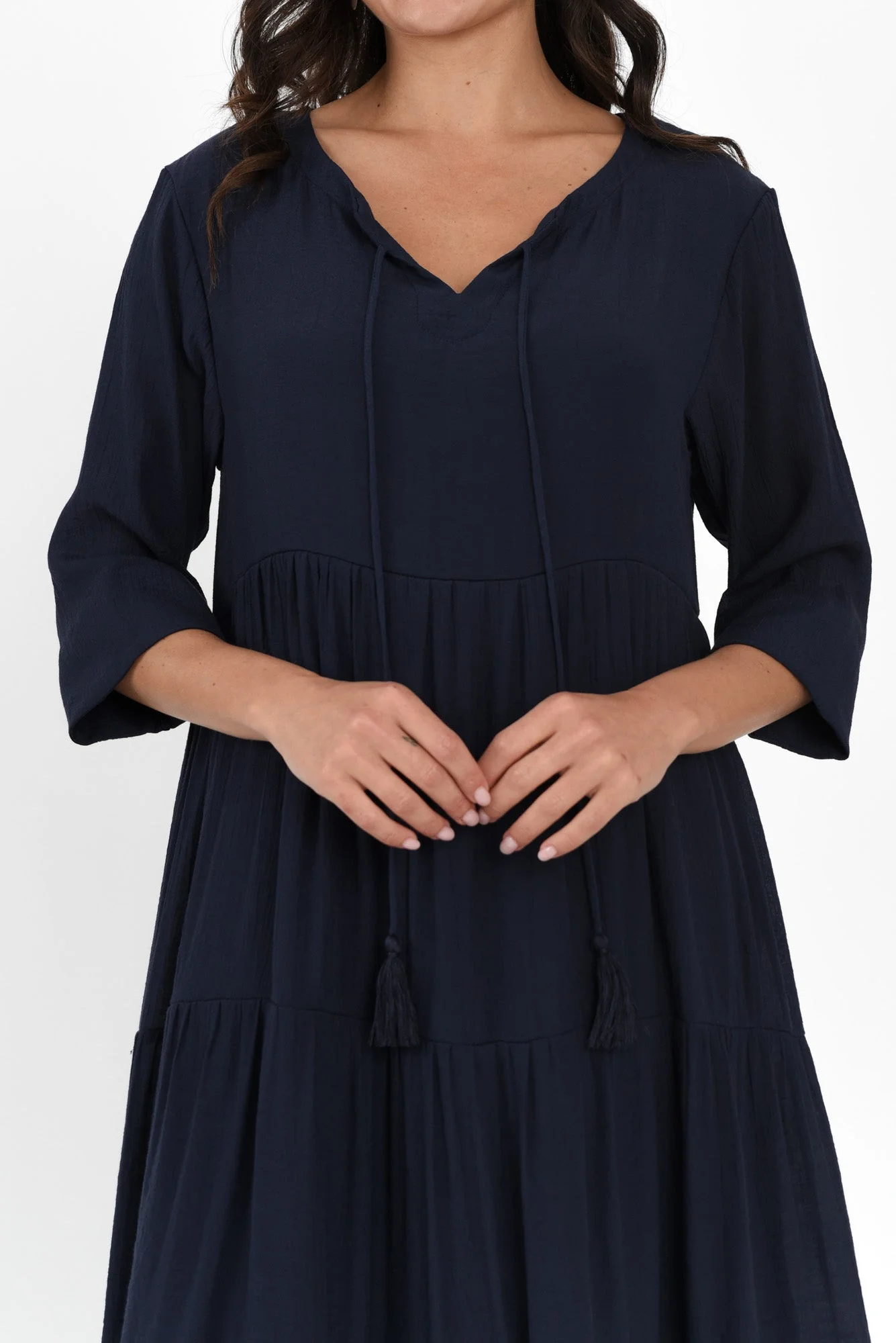 Ravina Navy Tier Dress - Image 5