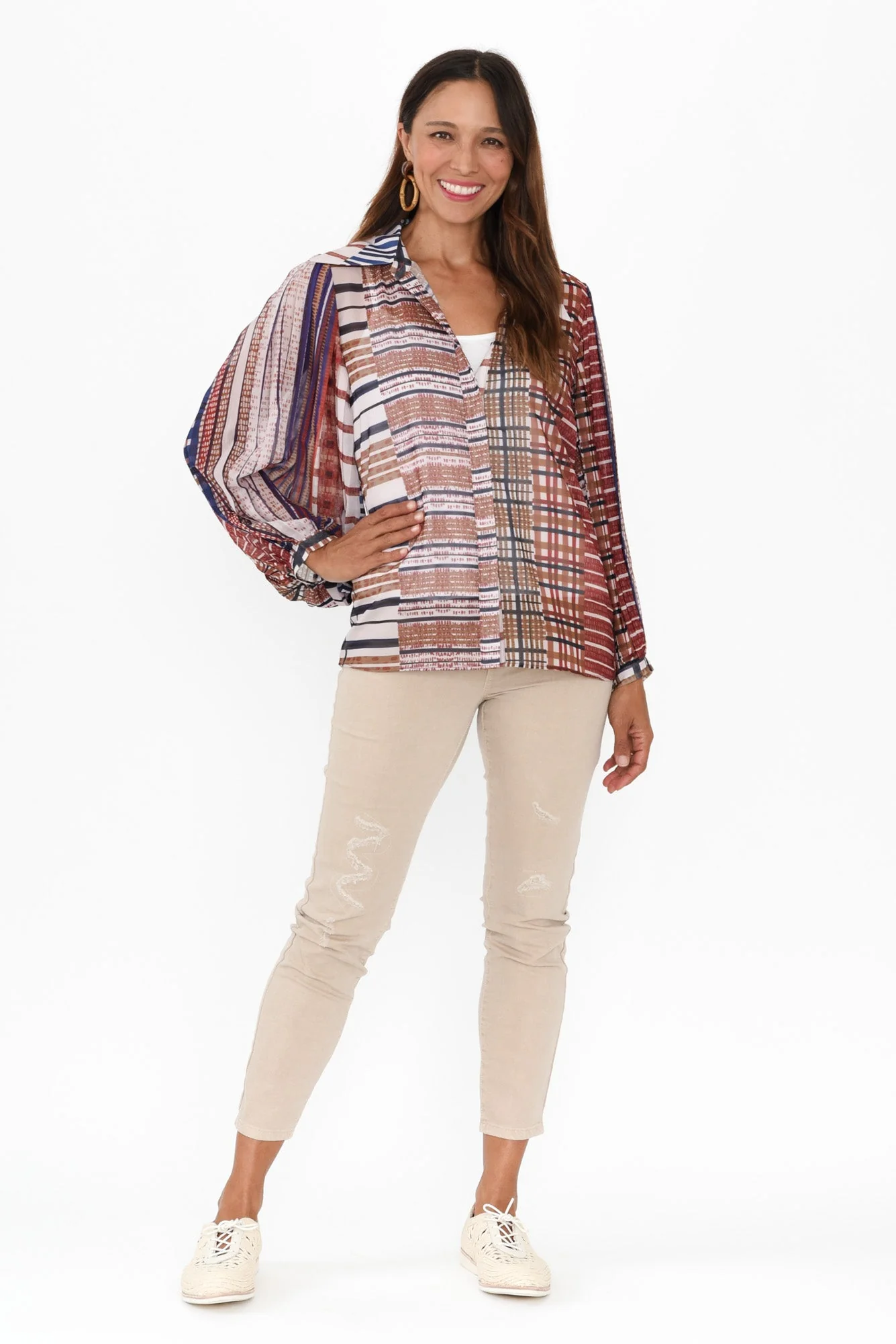 Rays Blue Check Collared Shirt - Image 2