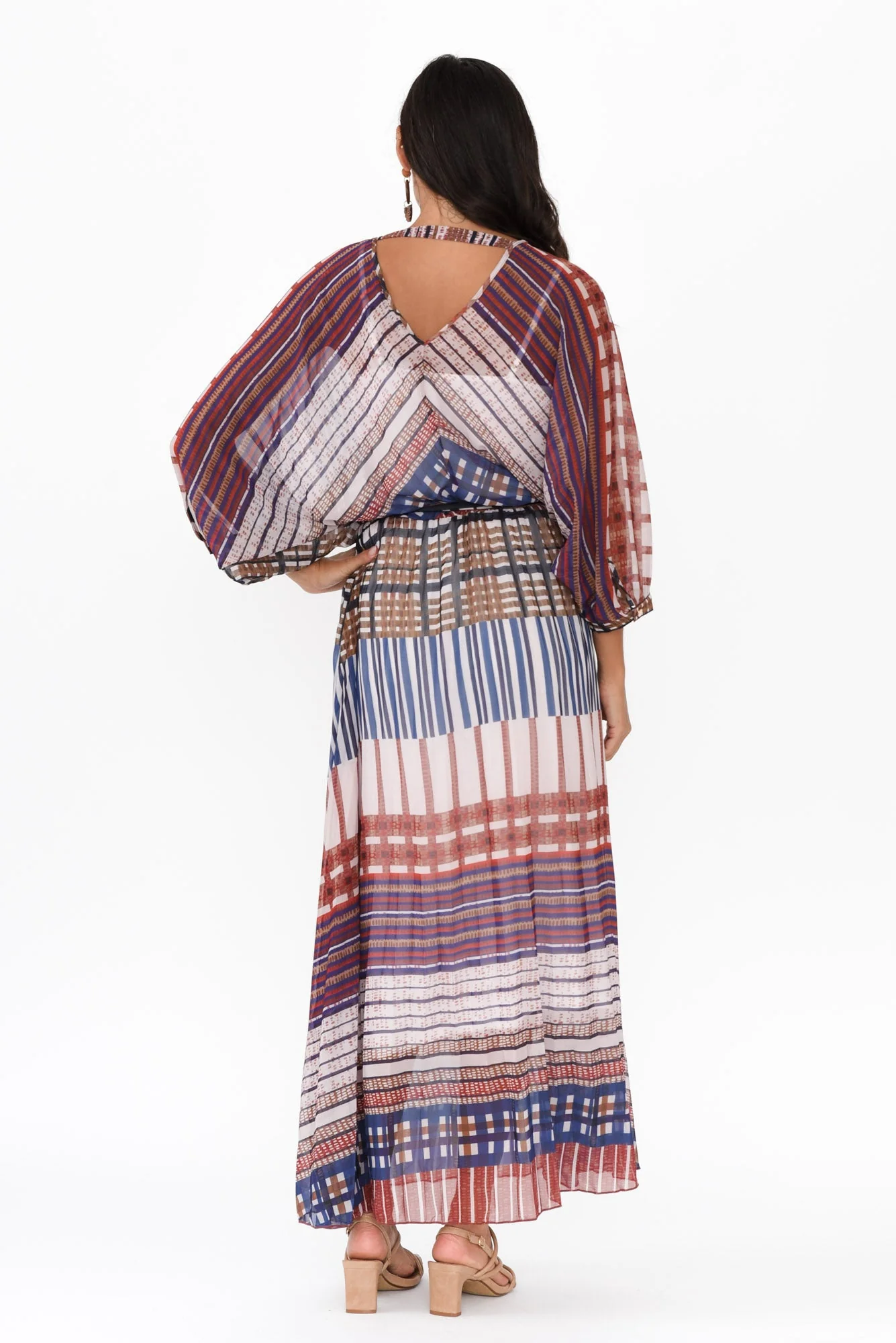 Rays Blue Check Tie Dress - Image 4