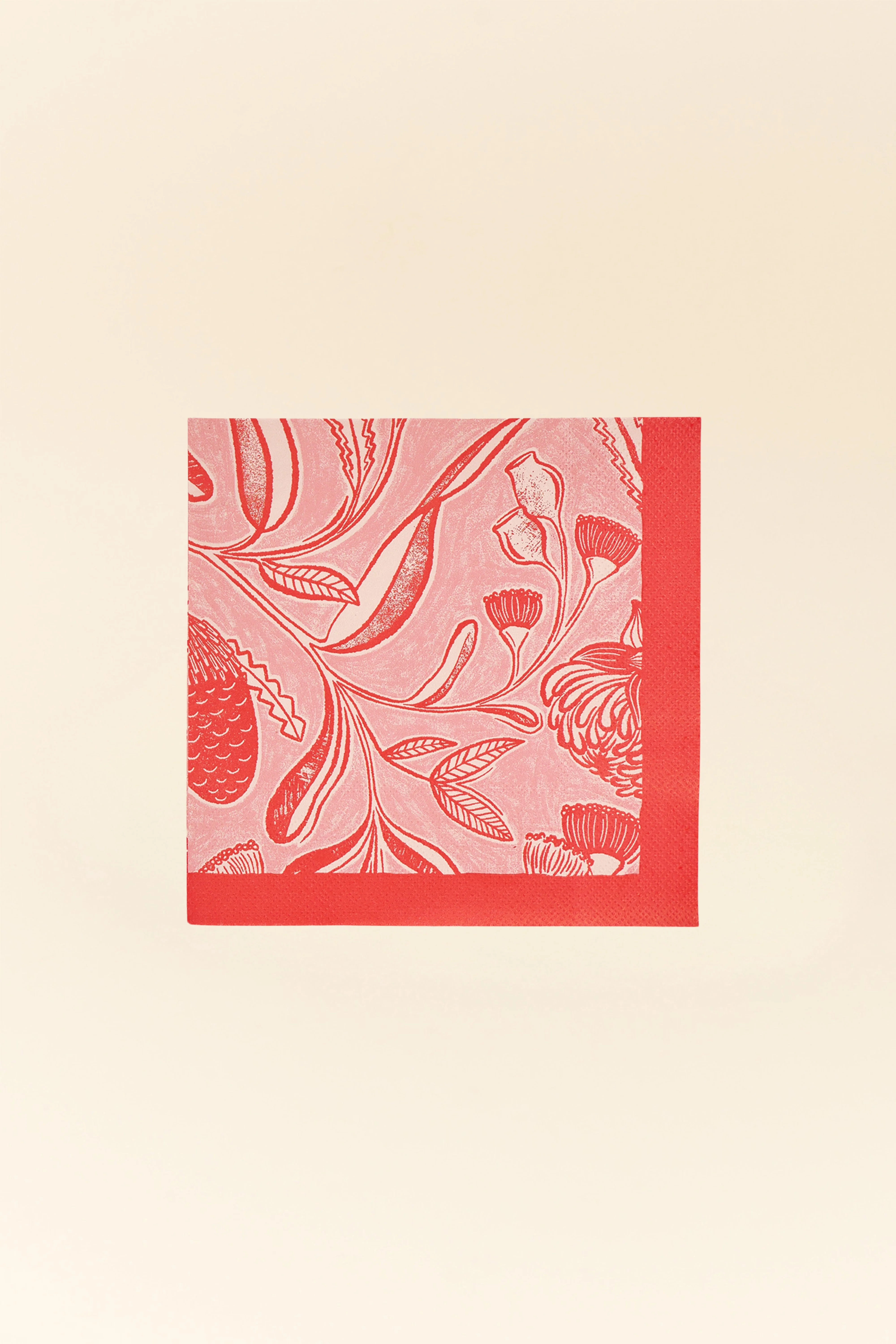 Red Trailing Natives Paper Napkins - Image 2