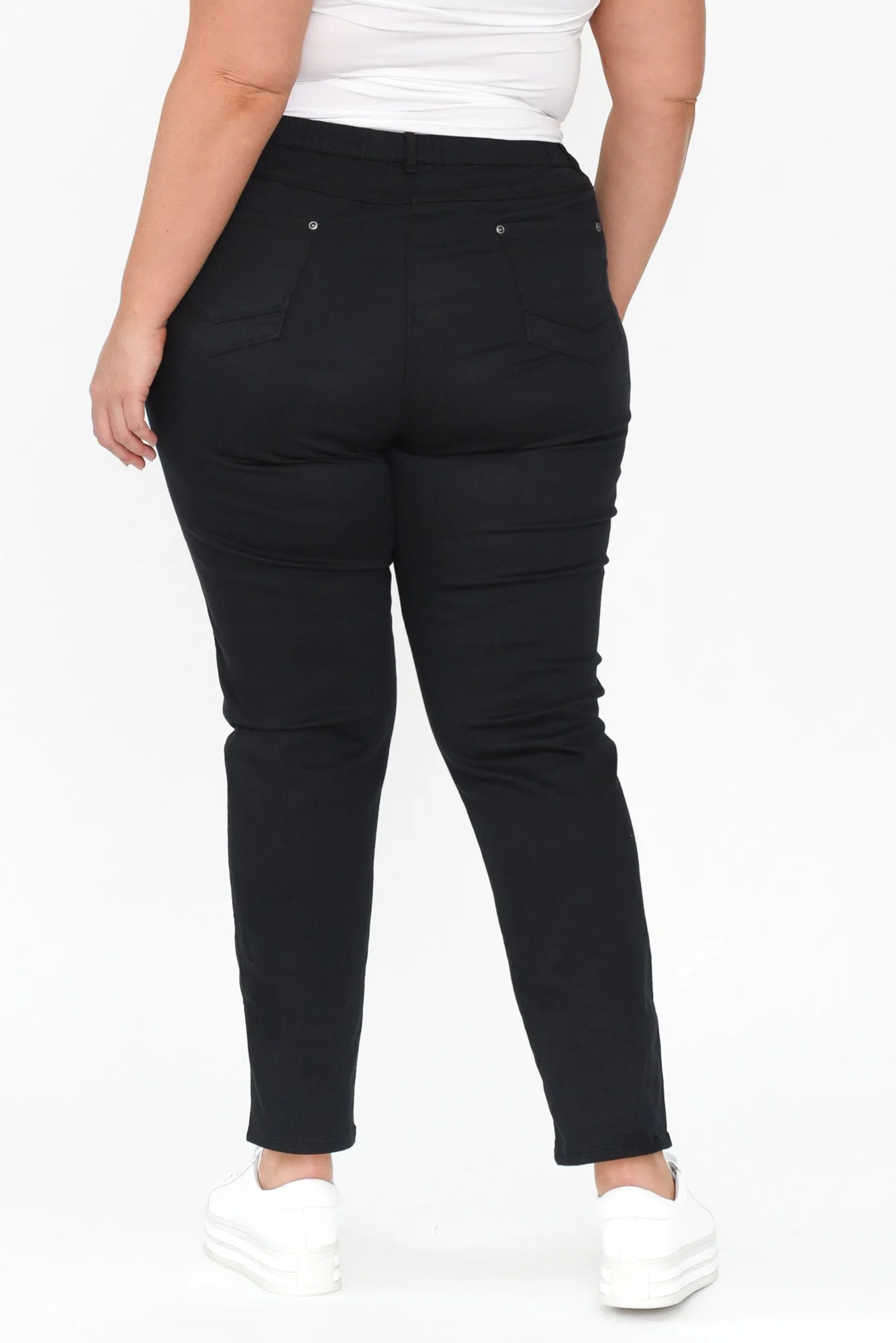 Reed Black Stretch Cotton Pants - Image 12
