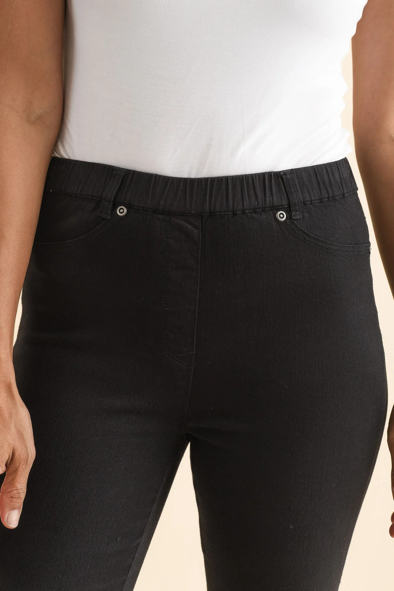 Reed Black Stretch Cotton Pants - Image 7
