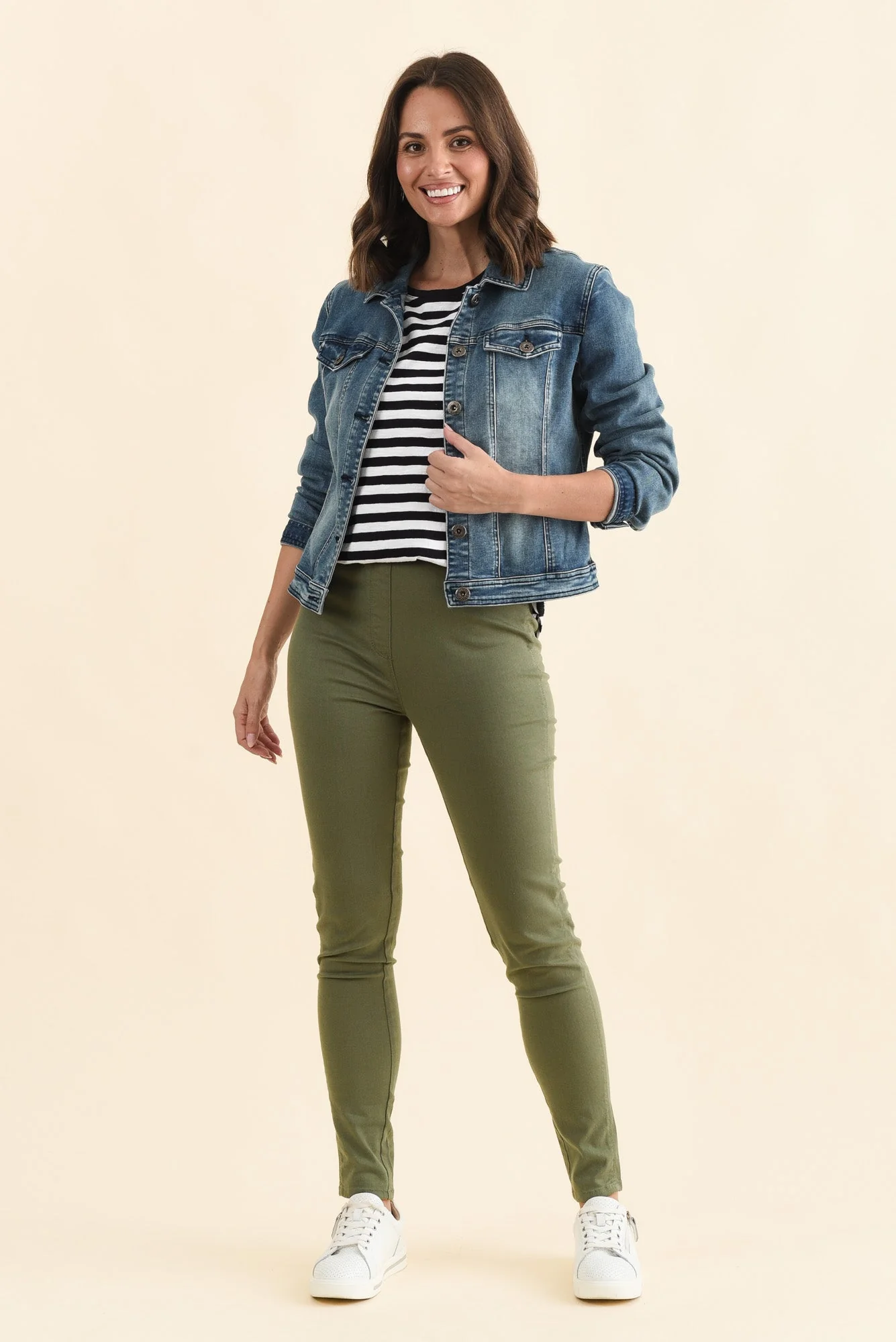 Reed Khaki Stretch Cotton Pants - Image 2