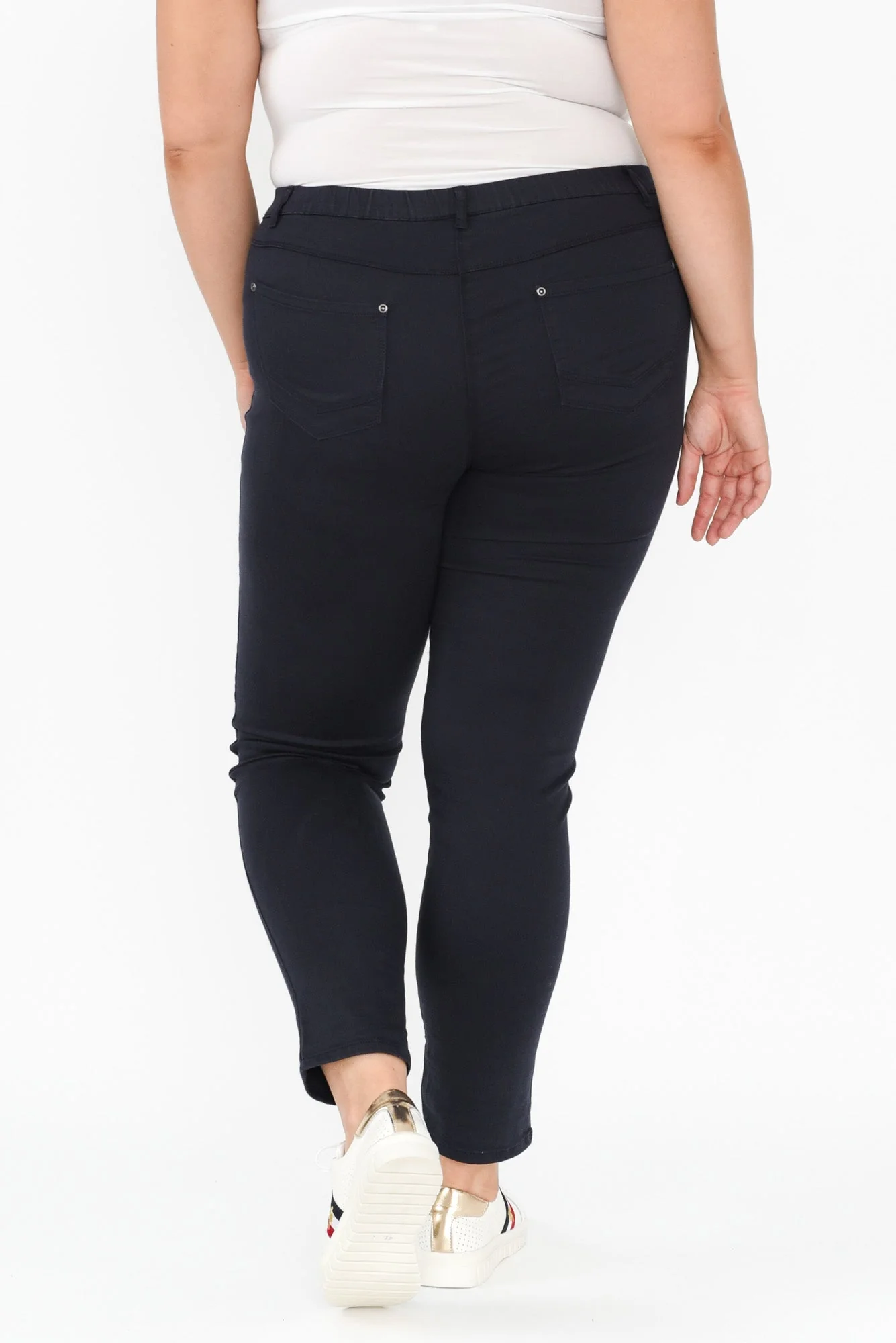 Reed Navy Stretch Cotton Pants - Image 10
