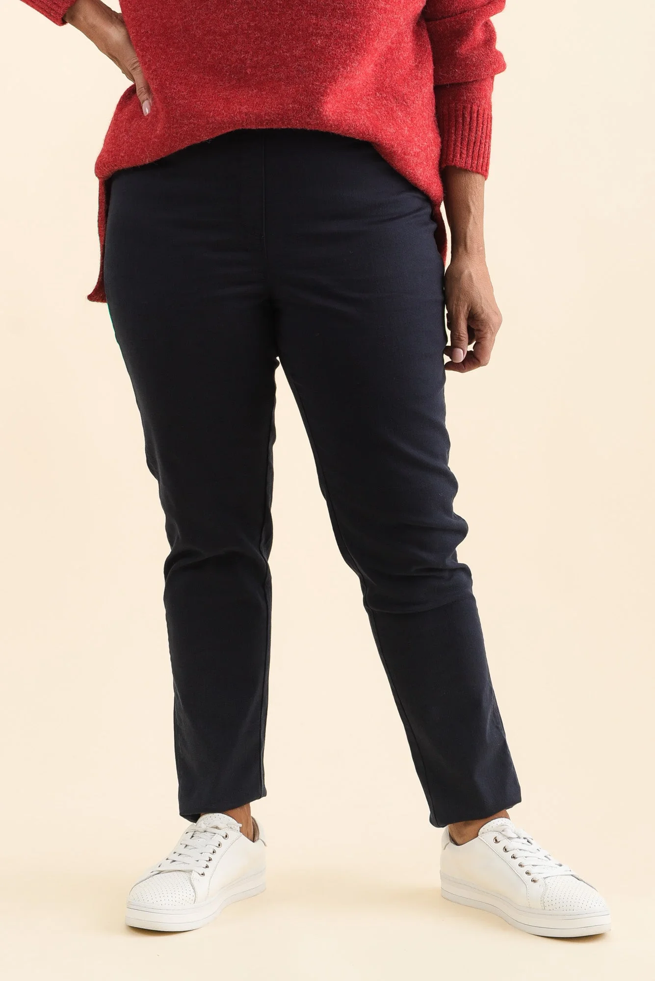 Reed Navy Stretch Cotton Pants - Image 11