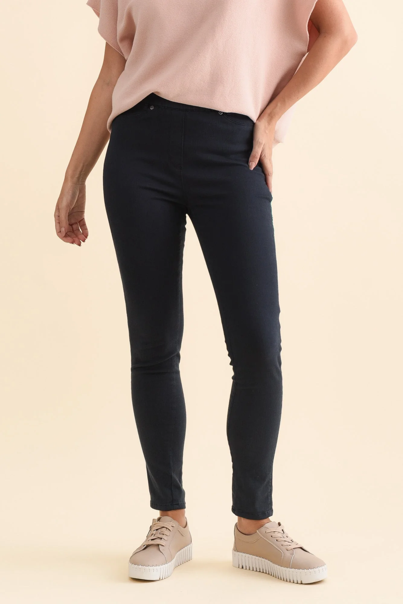 Reed Navy Stretch Cotton Pants - Image 2