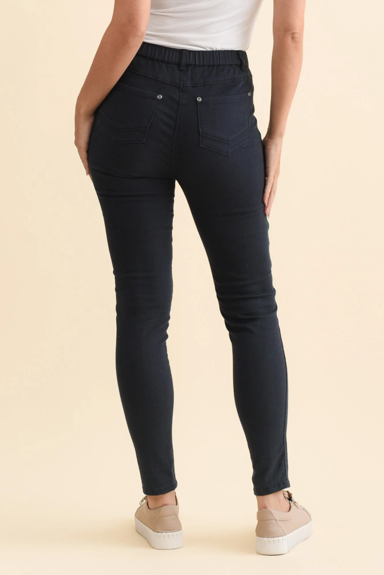 Reed Navy Stretch Cotton Pants - Image 5
