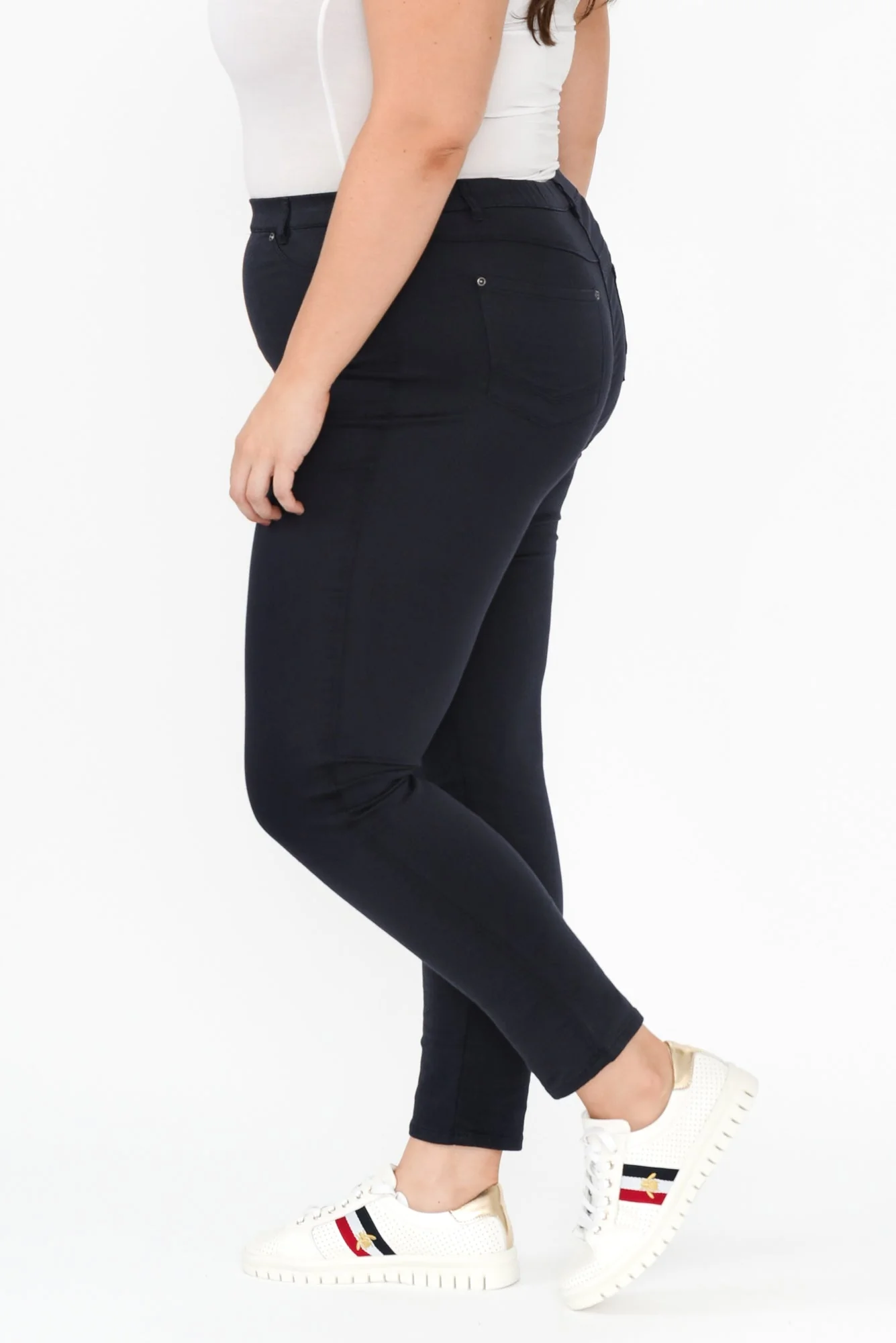 Reed Navy Stretch Cotton Pants - Image 9