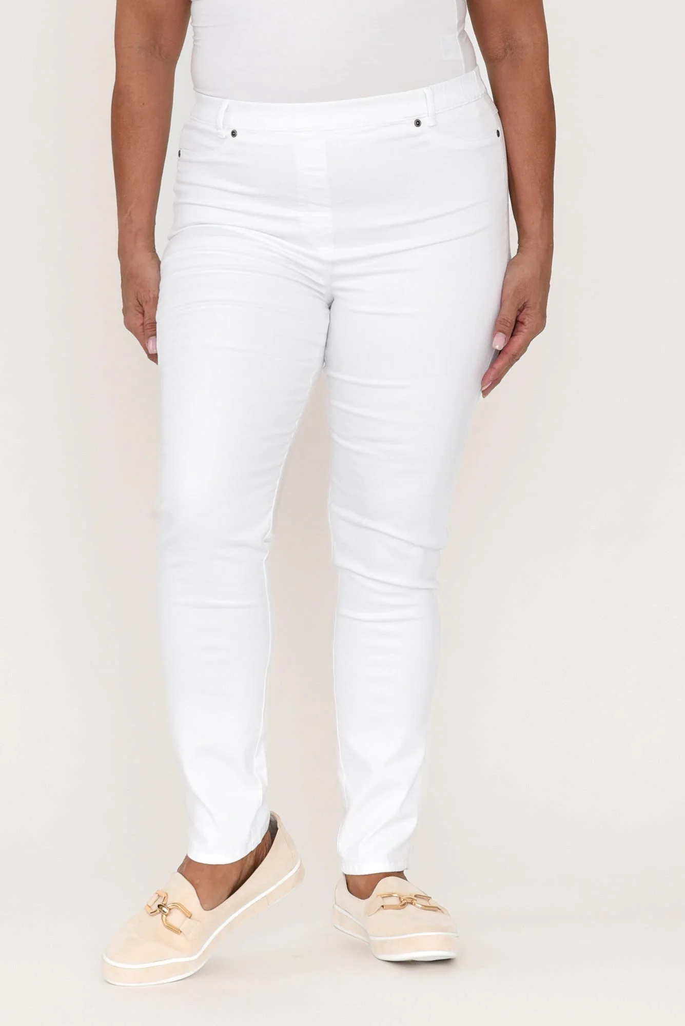 Reed White Stretch Cotton Pants - Image 12