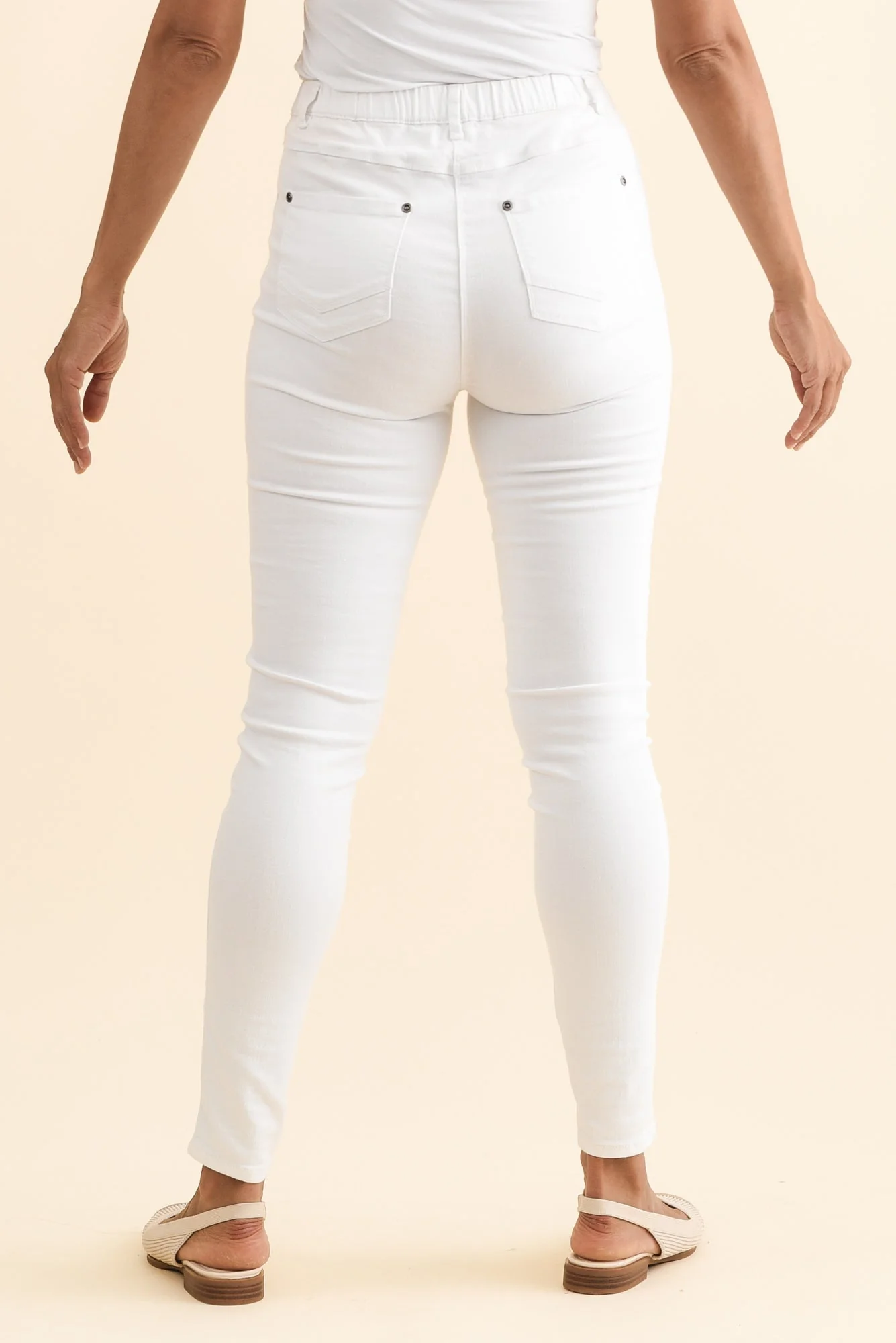 Reed White Stretch Cotton Pants - Image 5