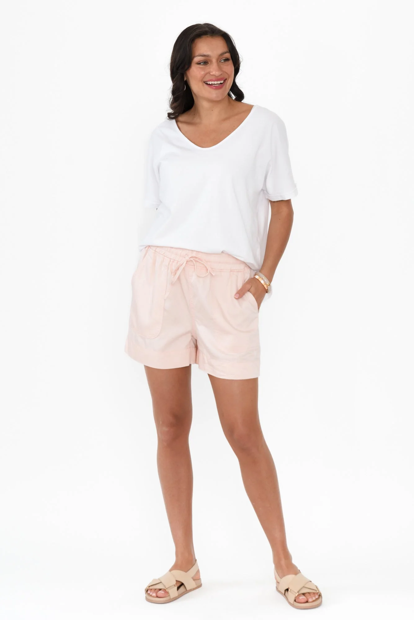 Remi Relax Light Pink Denim Shorts - Image 6