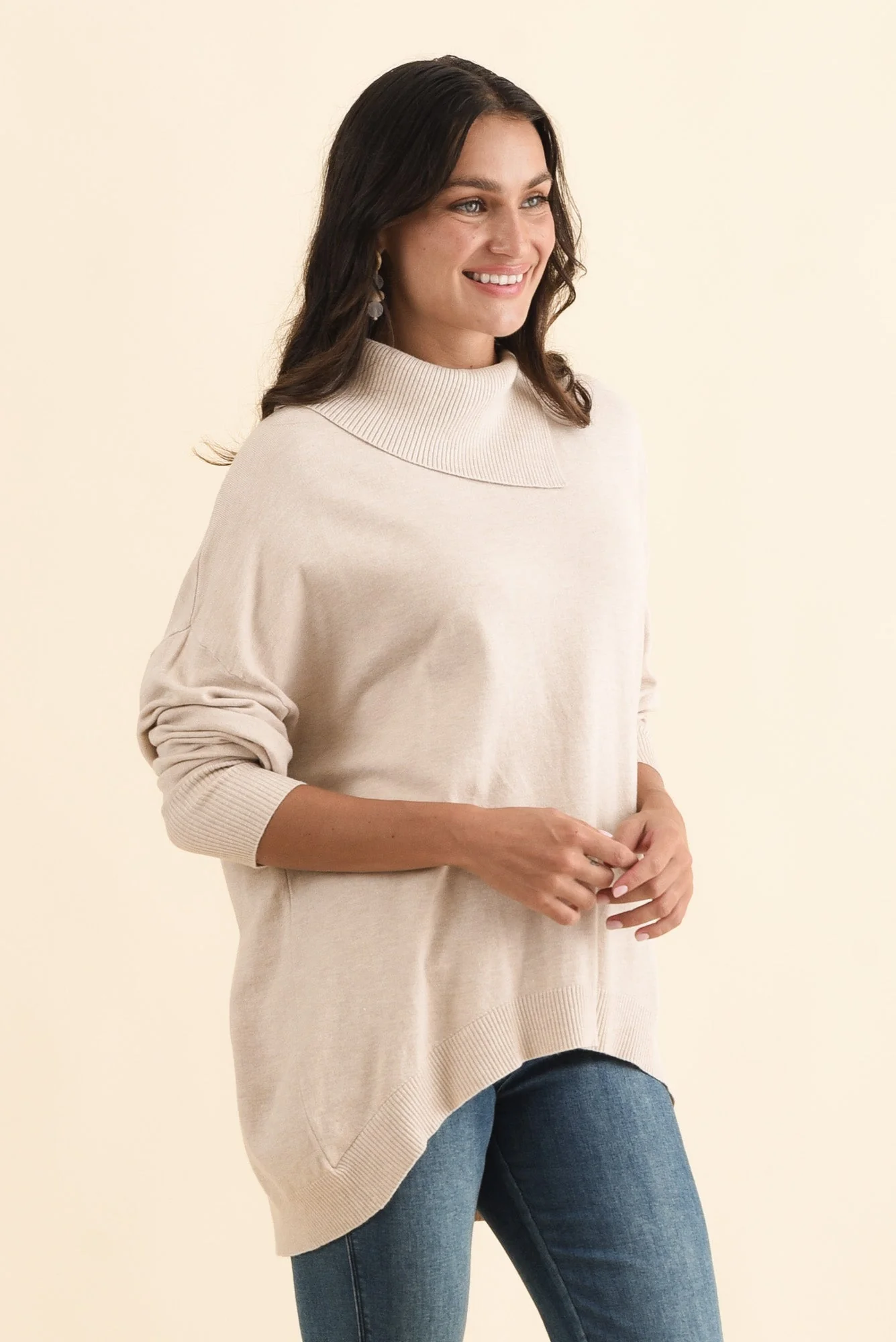 Renfrey Beige Knit Sweater - Image 3