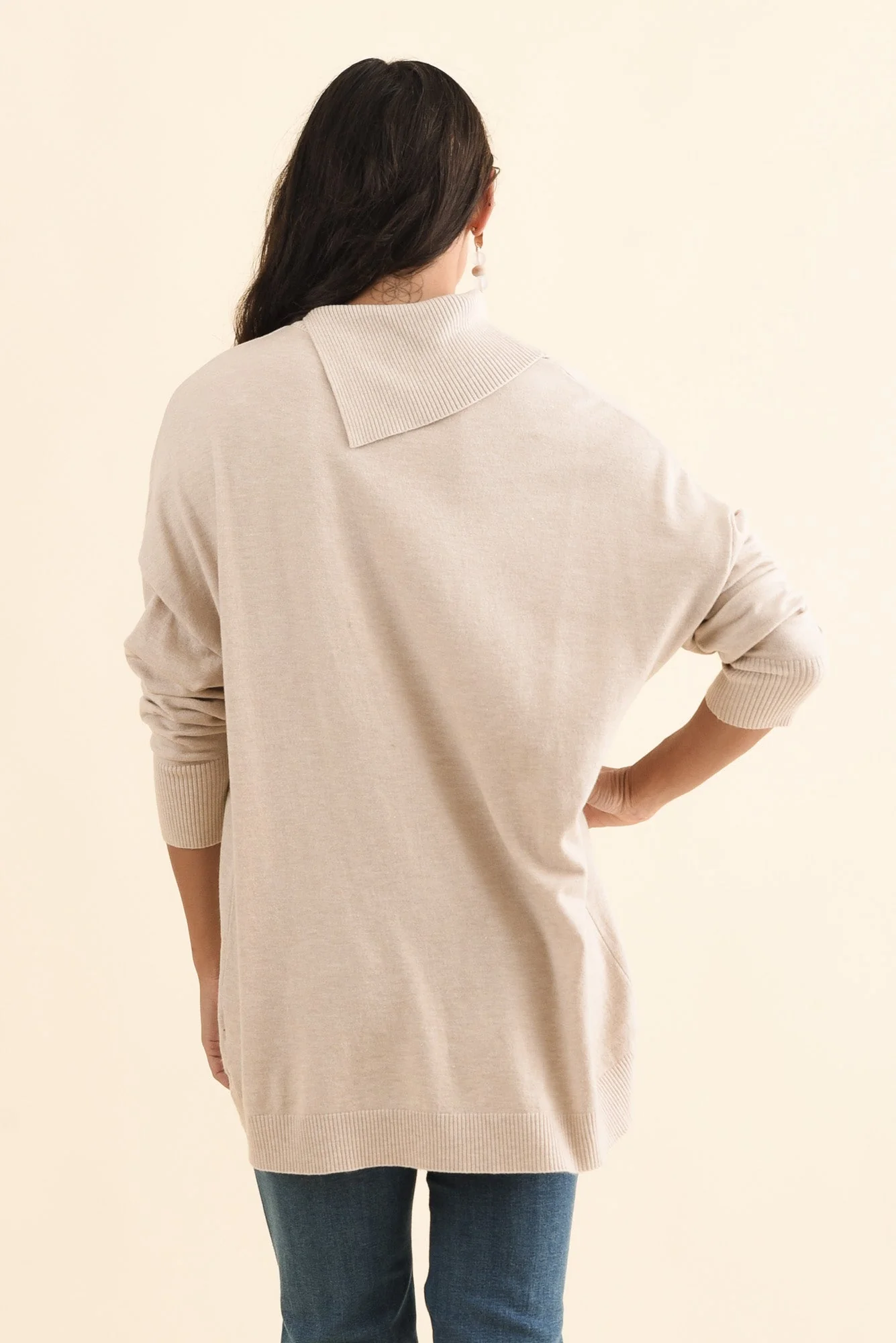 Renfrey Beige Knit Sweater - Image 4