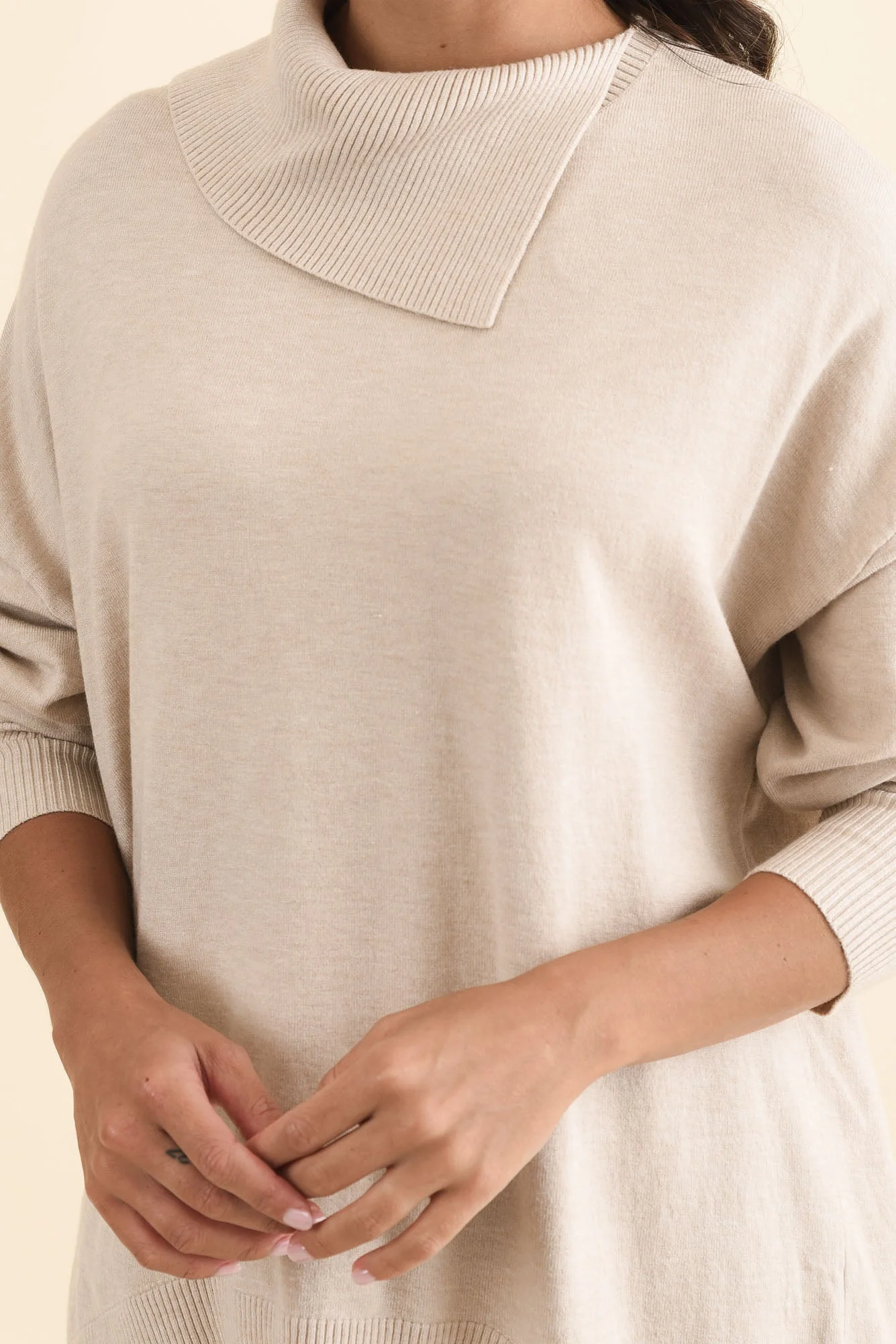 Renfrey Beige Knit Sweater - Image 5