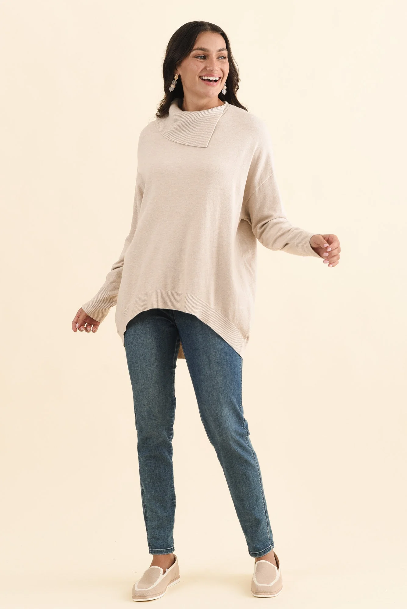 Renfrey Beige Knit Sweater - Image 6