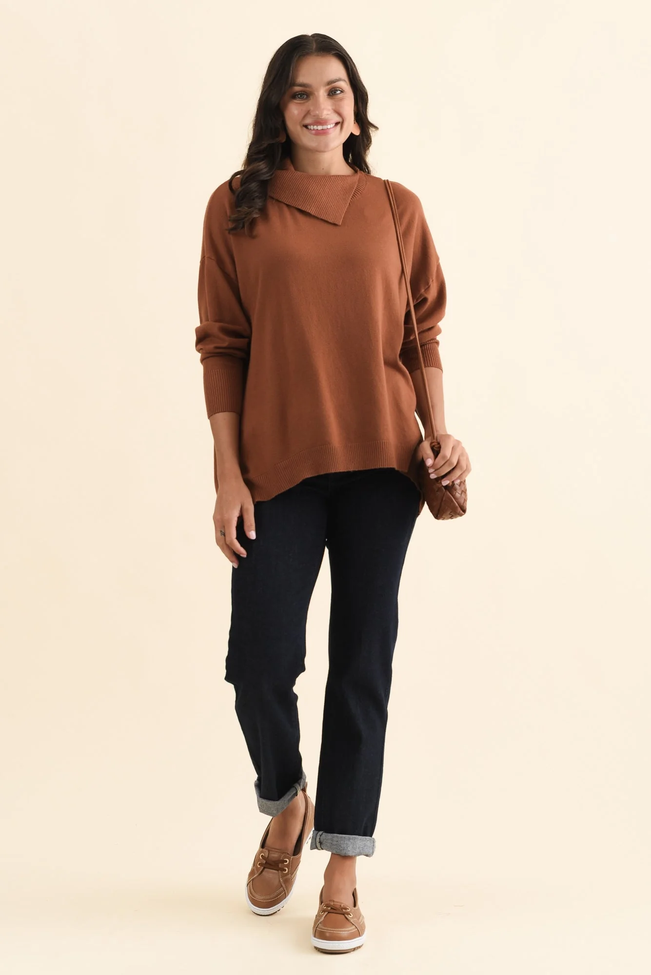 Renfrey Chocolate Knit Jumper - Image 2