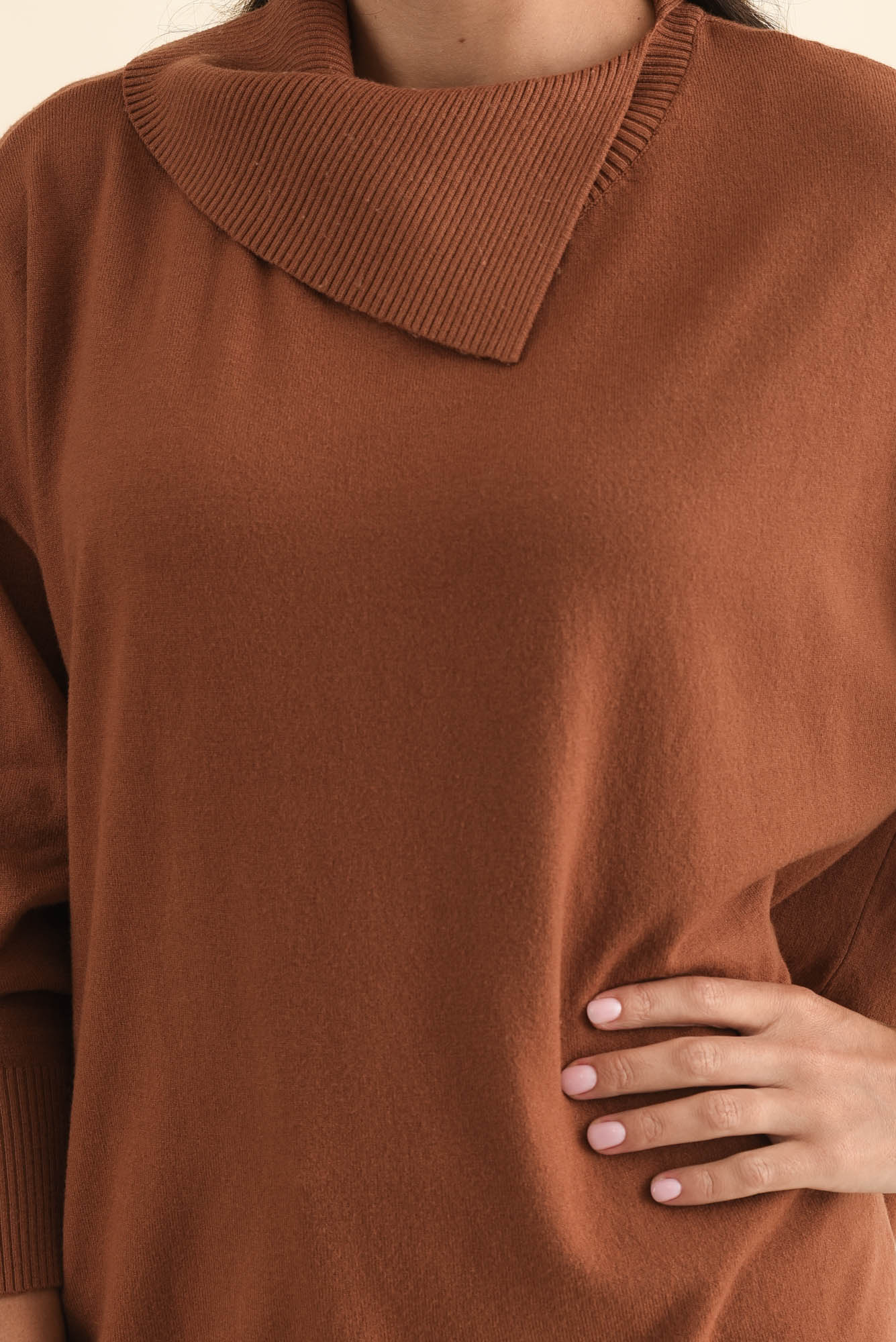 Renfrey Chocolate Knit Jumper - Image 5