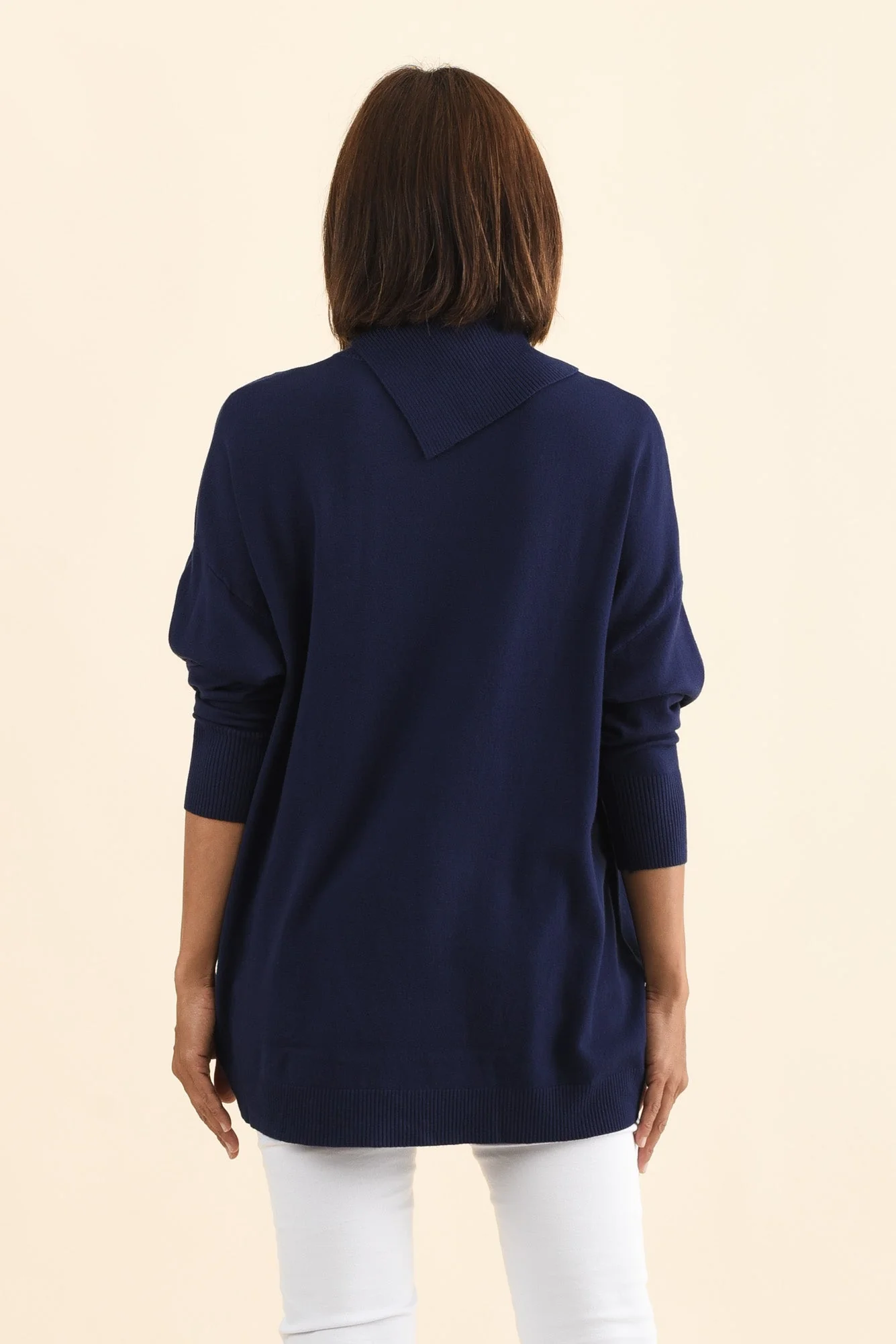 Renfrey Navy Knit Sweater - Image 4