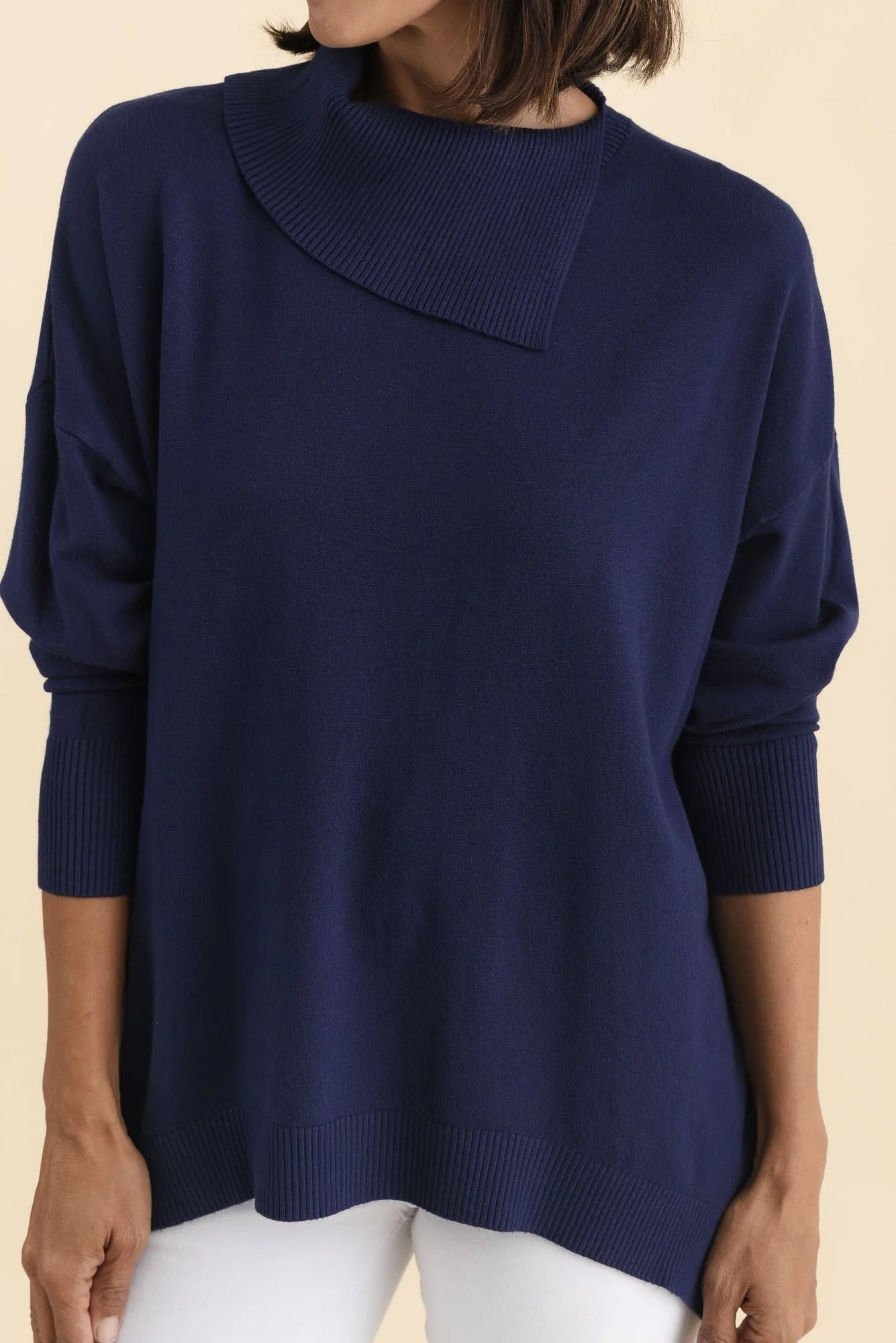 Renfrey Navy Knit Sweater - Image 5