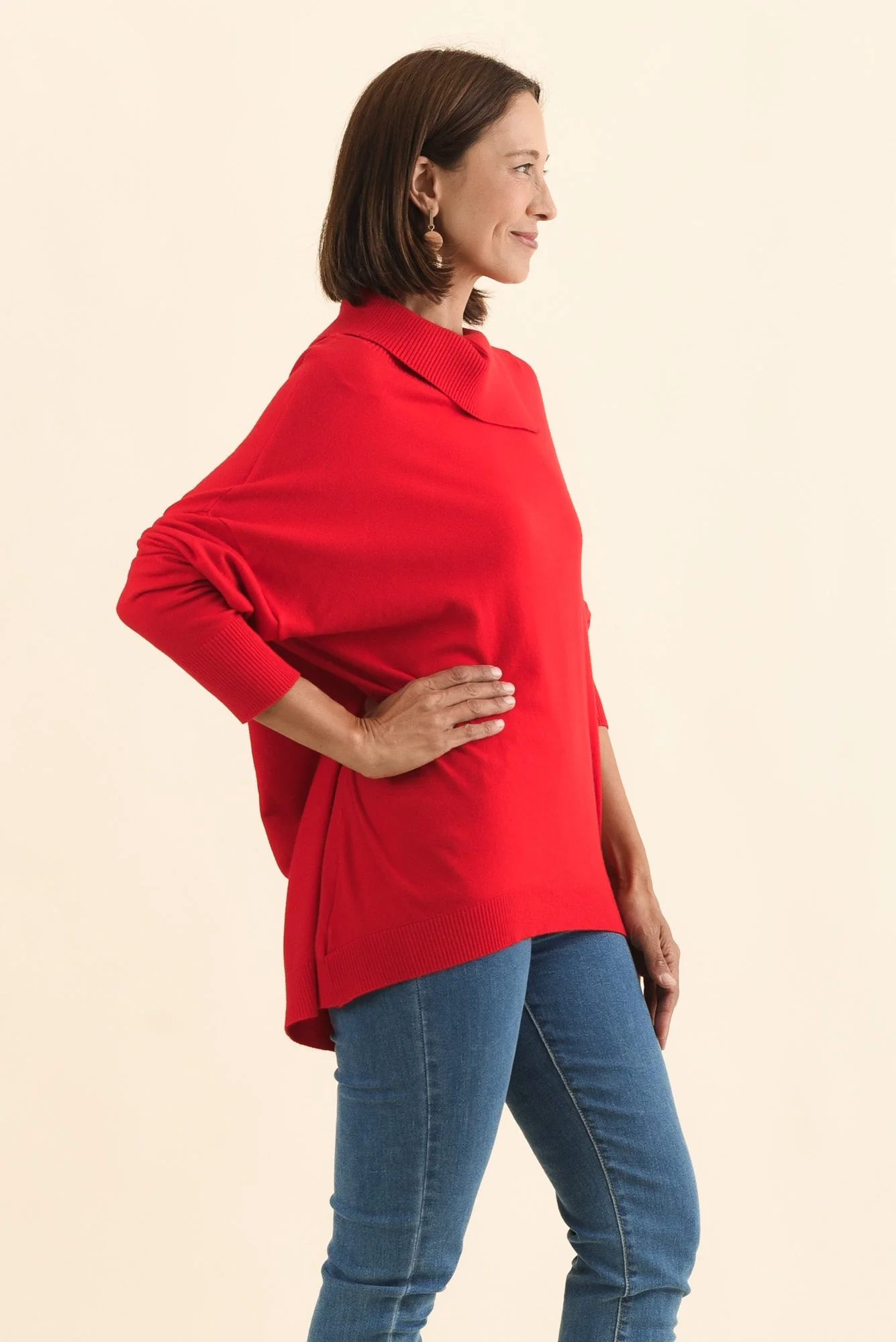 Renfrey Red Knit Jumper - Image 3