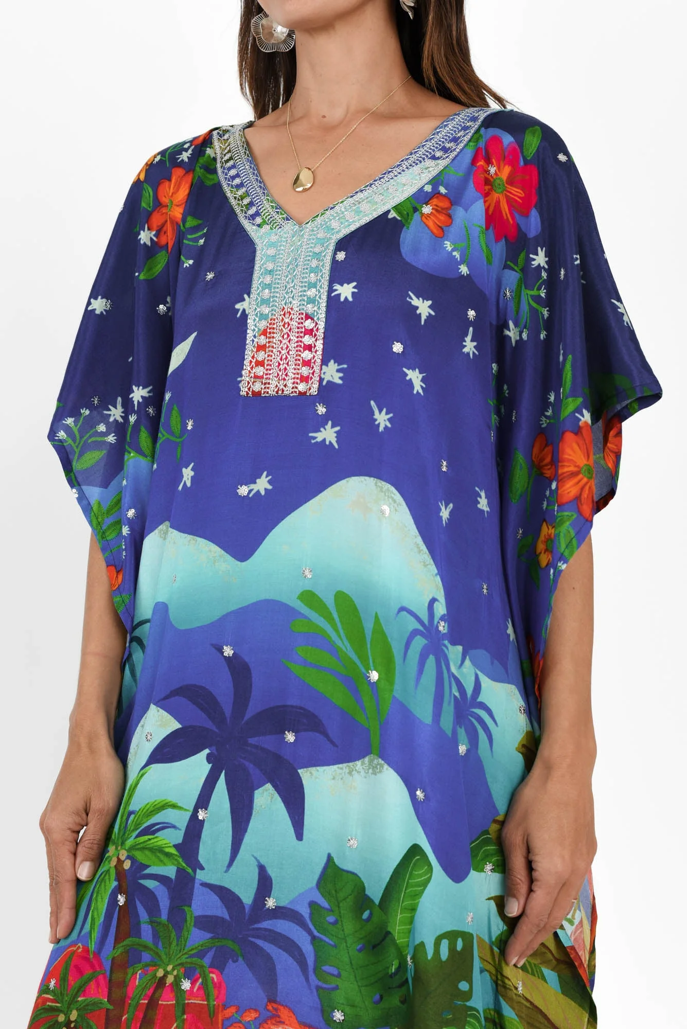 Reyna Blue Paradise Kaftan - Image 5