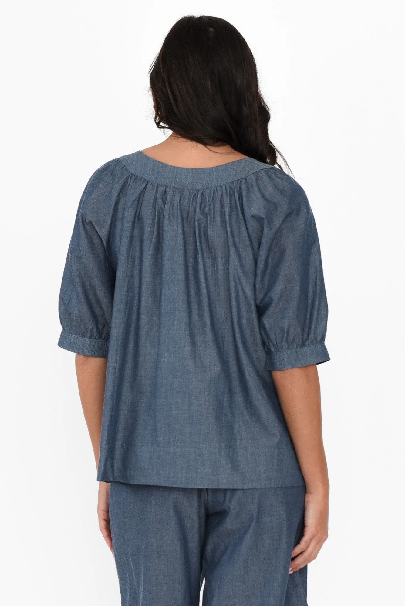 Rhea Steel Cotton Top - Image 5