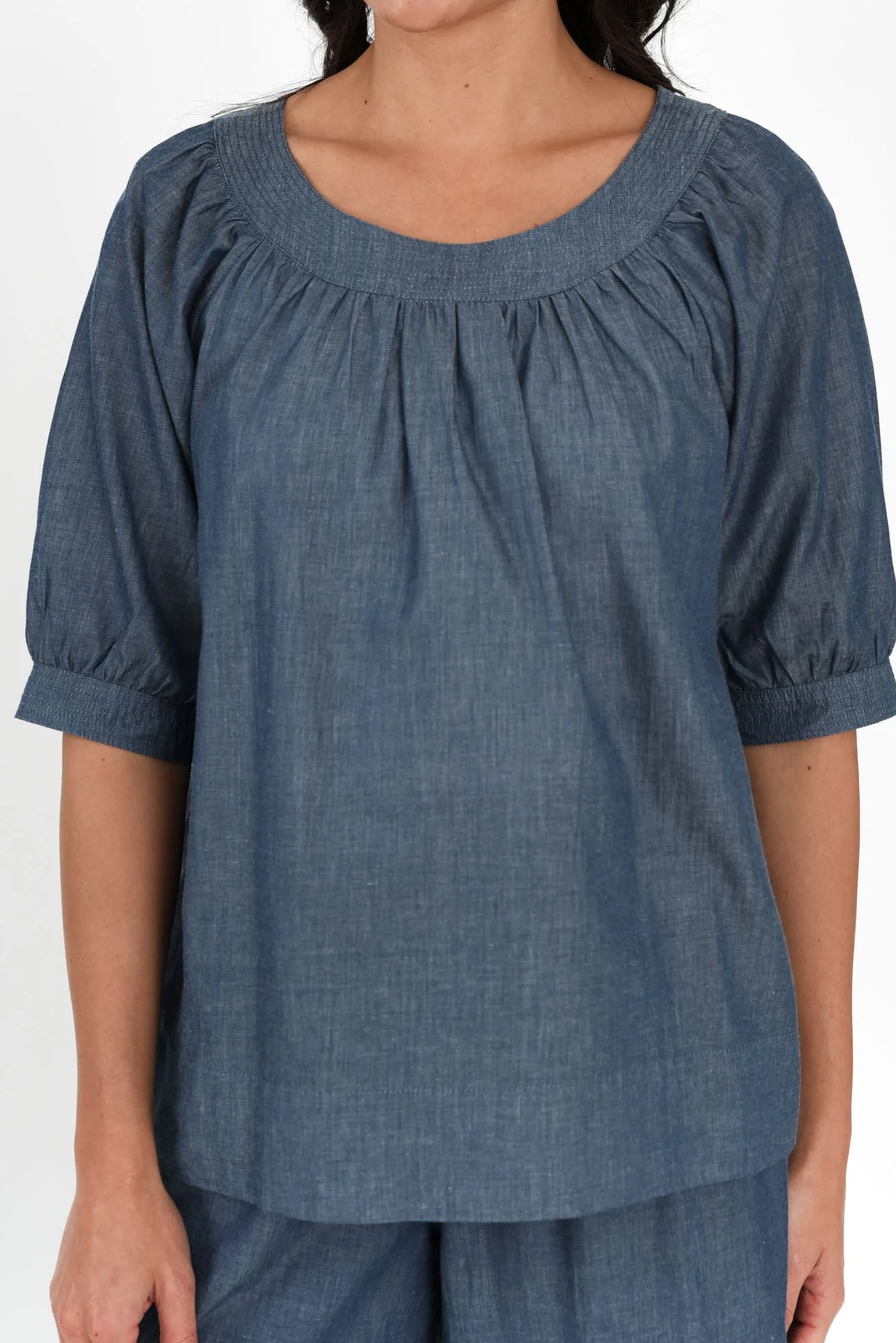 Rhea Steel Cotton Top - Image 6