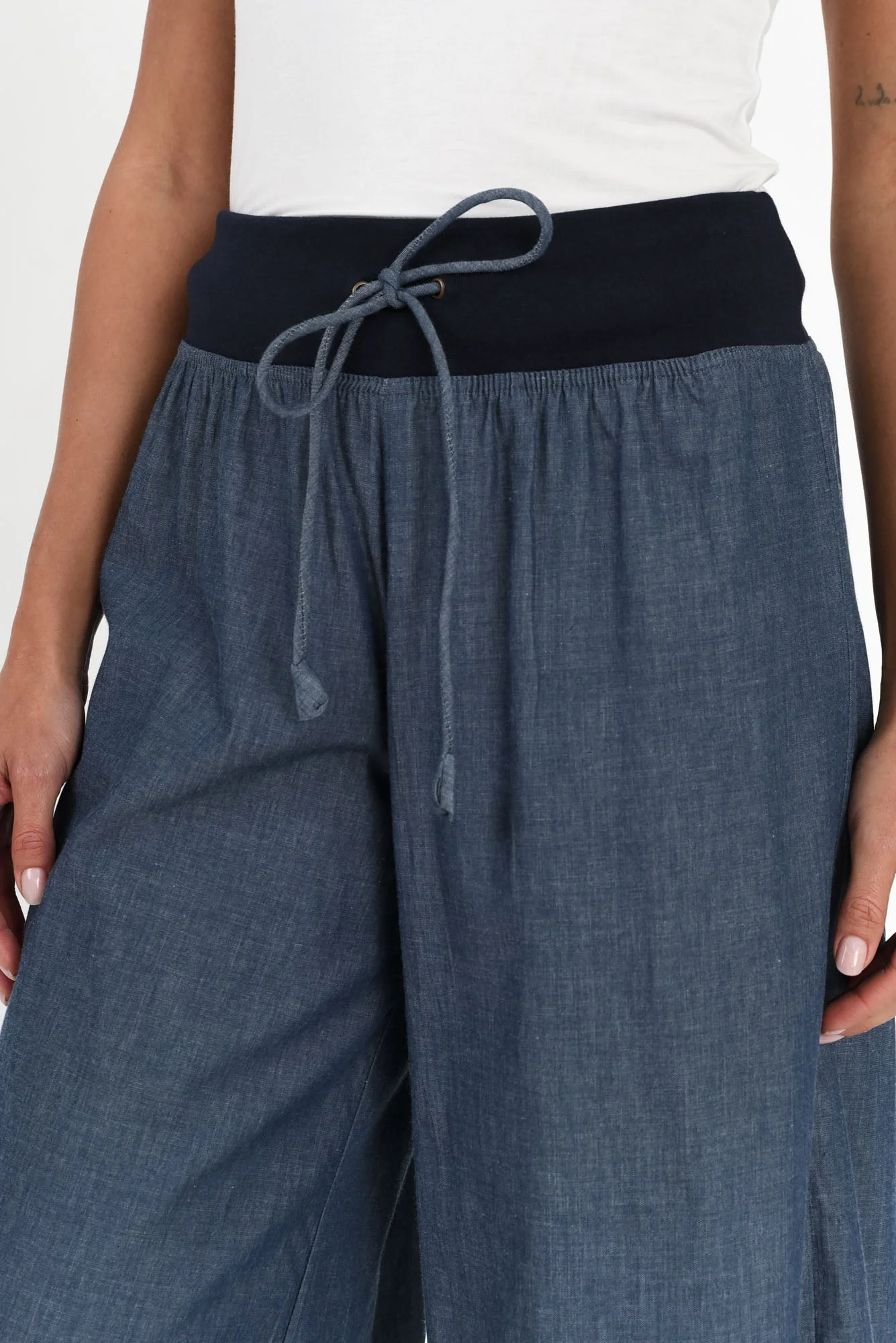 Ria Steel Cotton Drawstring Pants - Image 6