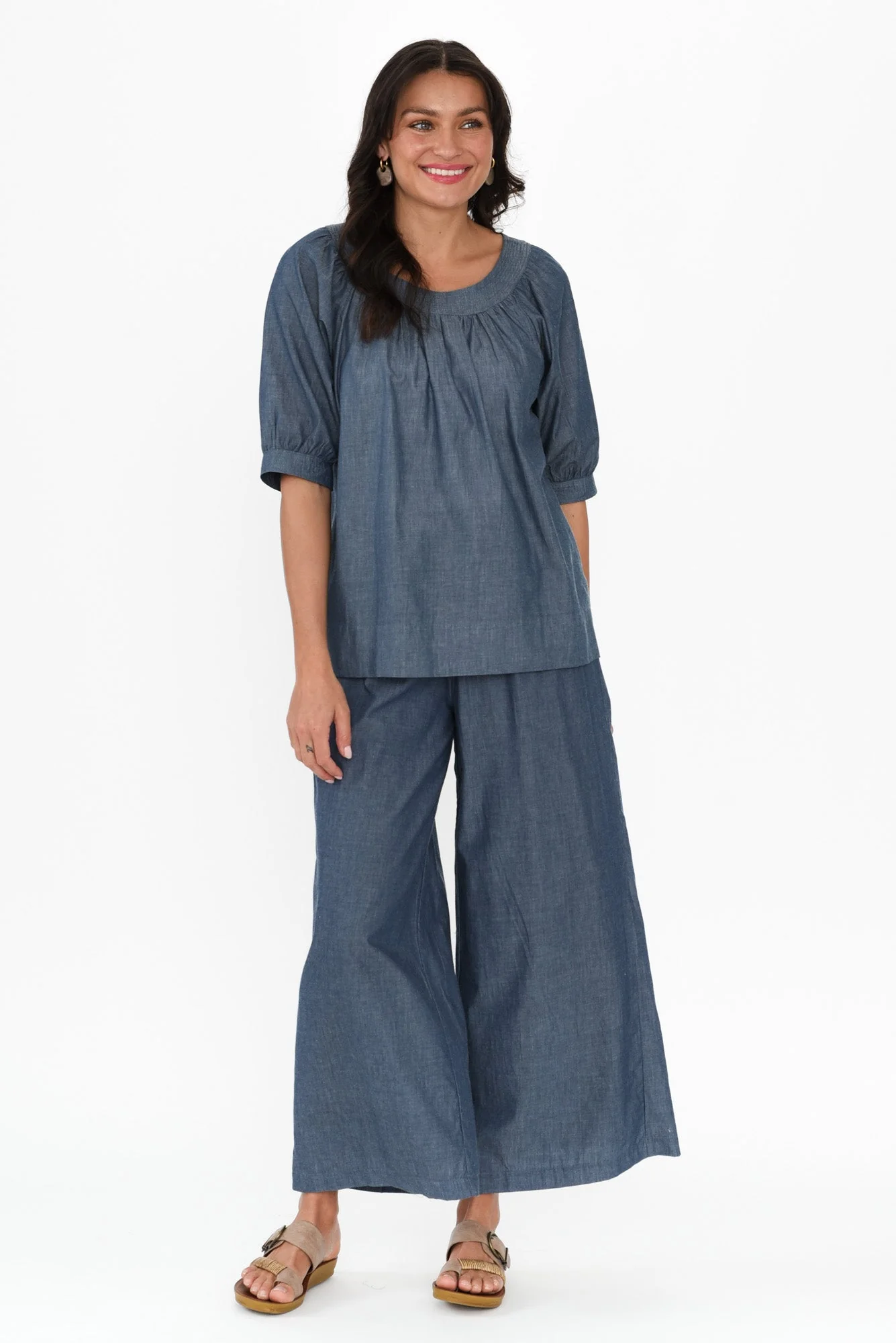 Ria Steel Cotton Drawstring Pants - Image 7