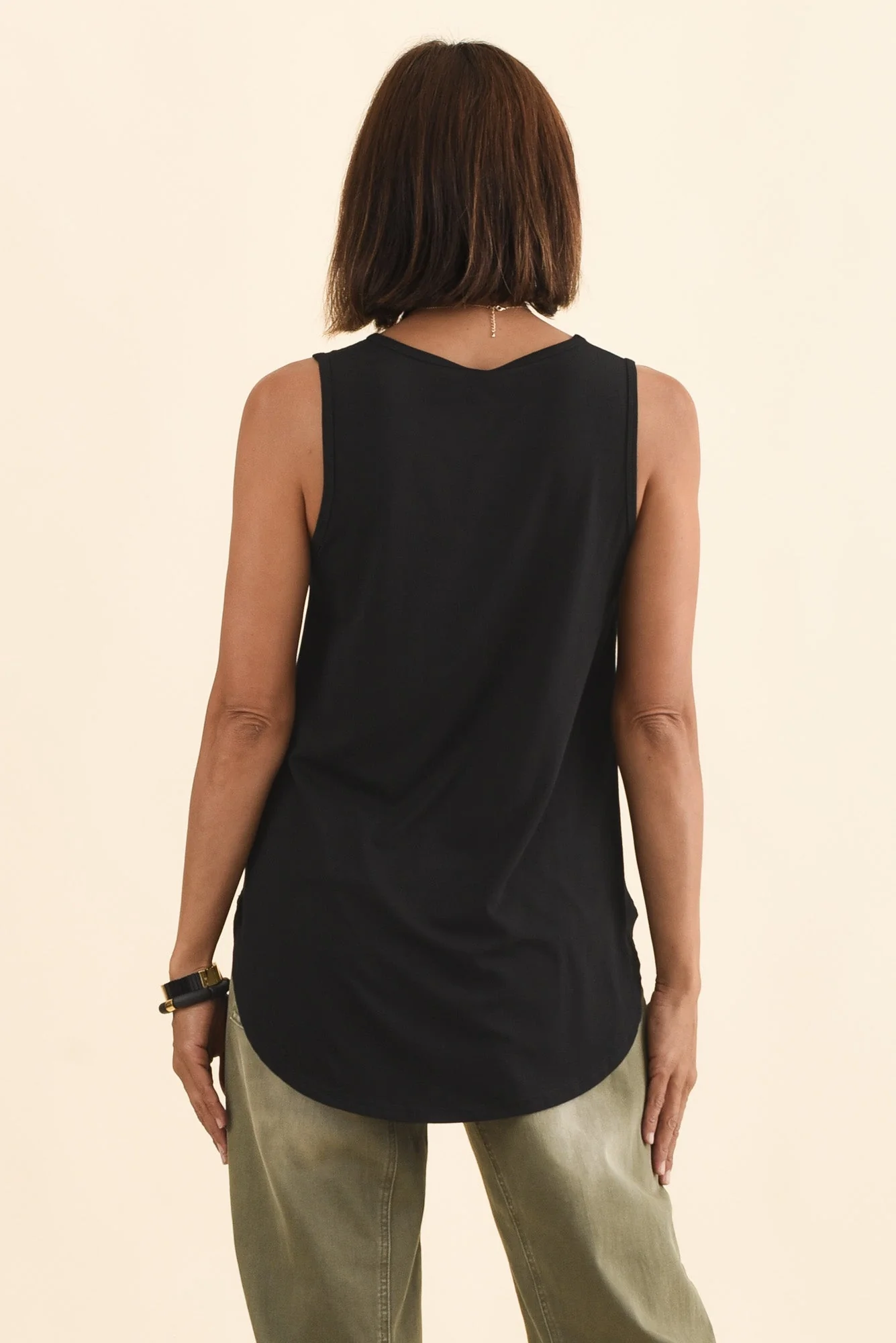 Rihanna Black Bamboo Tank - Image 5