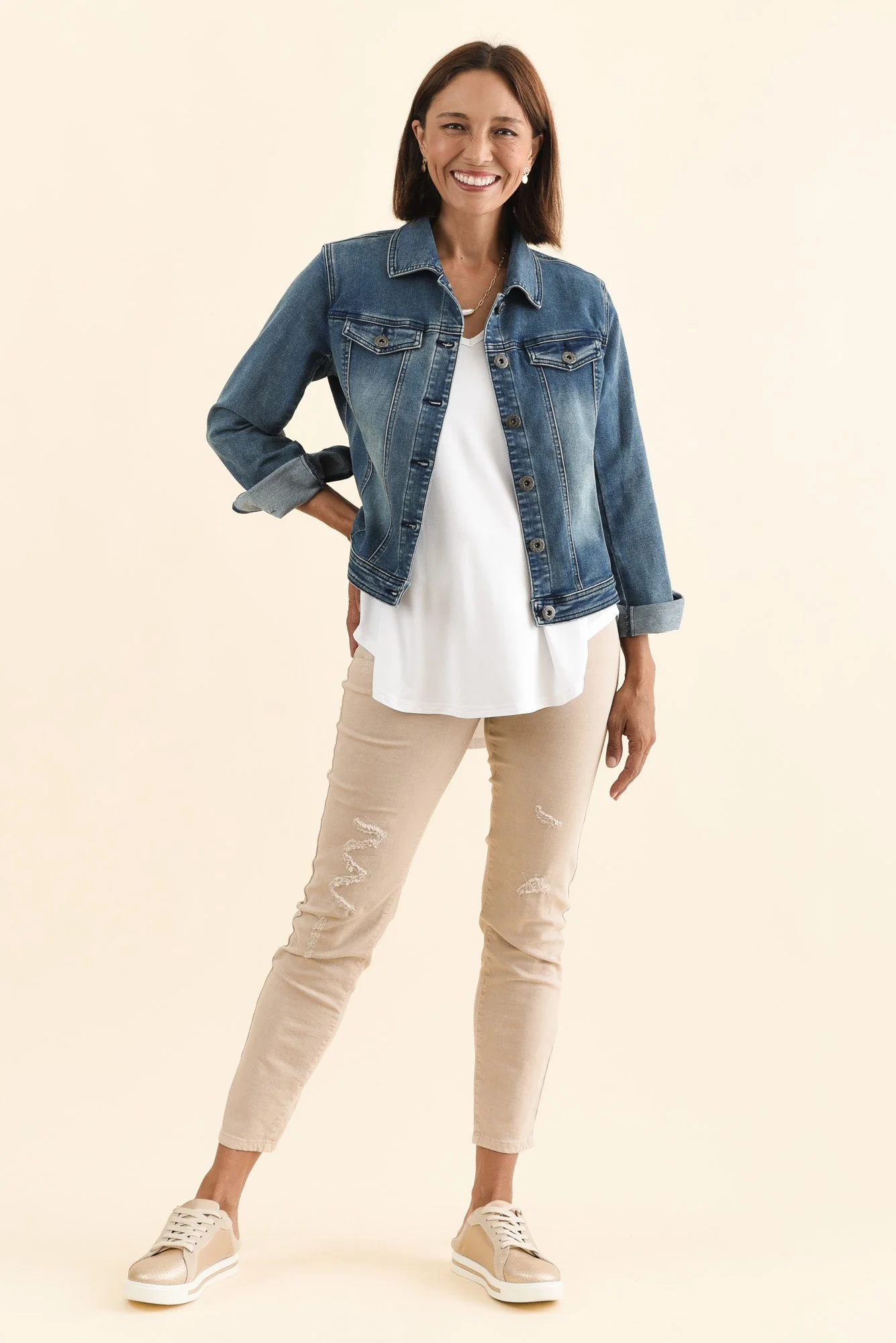 Rihanna White Bamboo Tank - Image 3