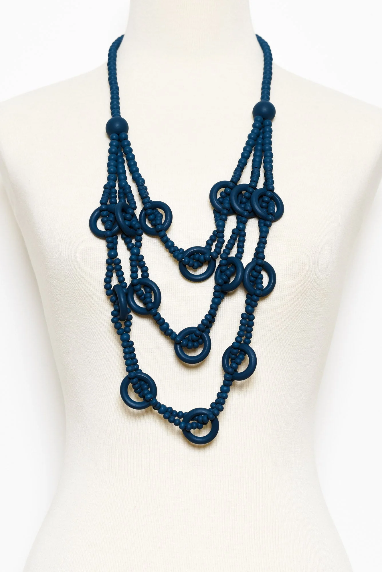 Riina Blue Beaded Necklace - Image 2