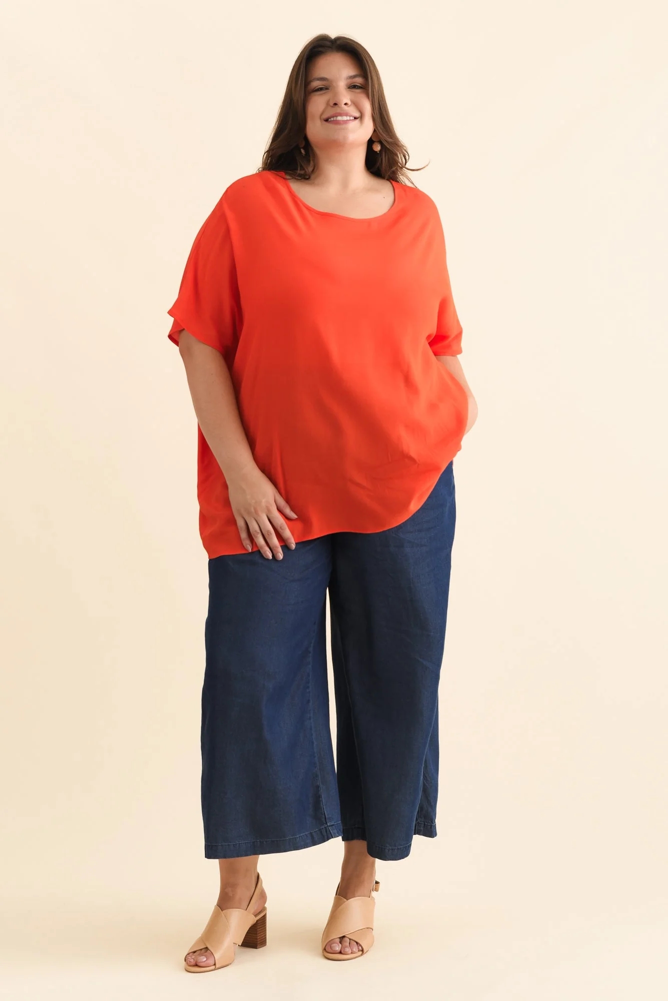 Rio Dark Blue Lyocell Relaxed Pants - Image 9