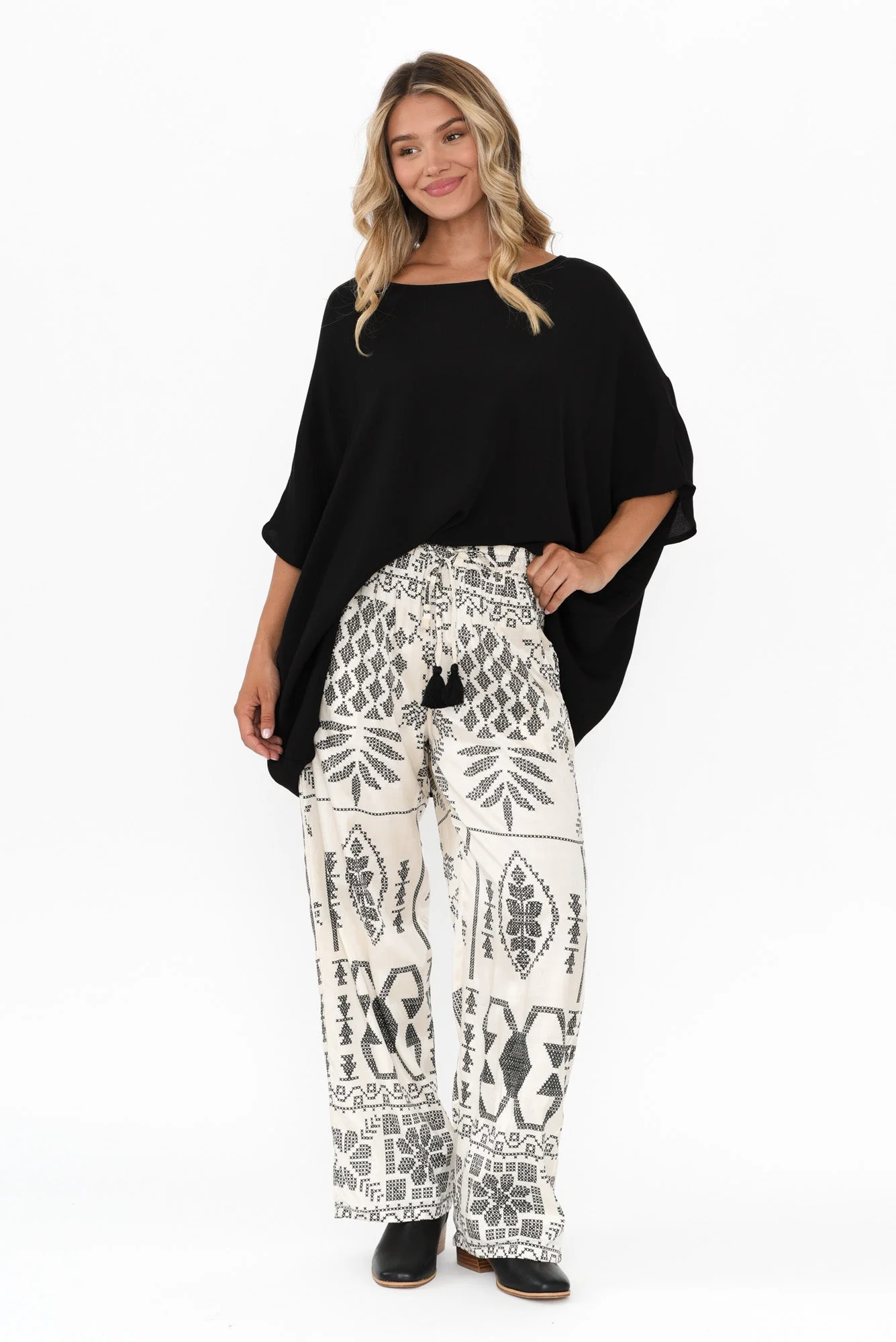 Rio Natural Abstract Tie Pants - Image 2