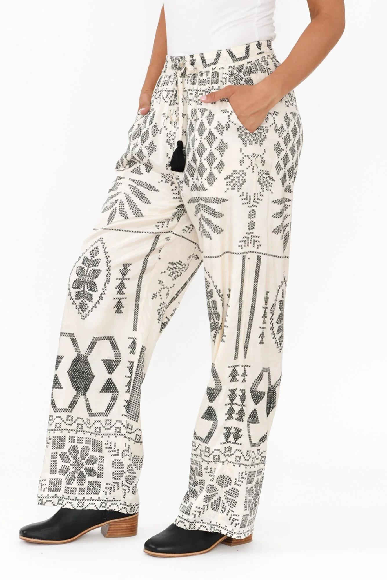 Rio Natural Abstract Tie Pants - Image 3