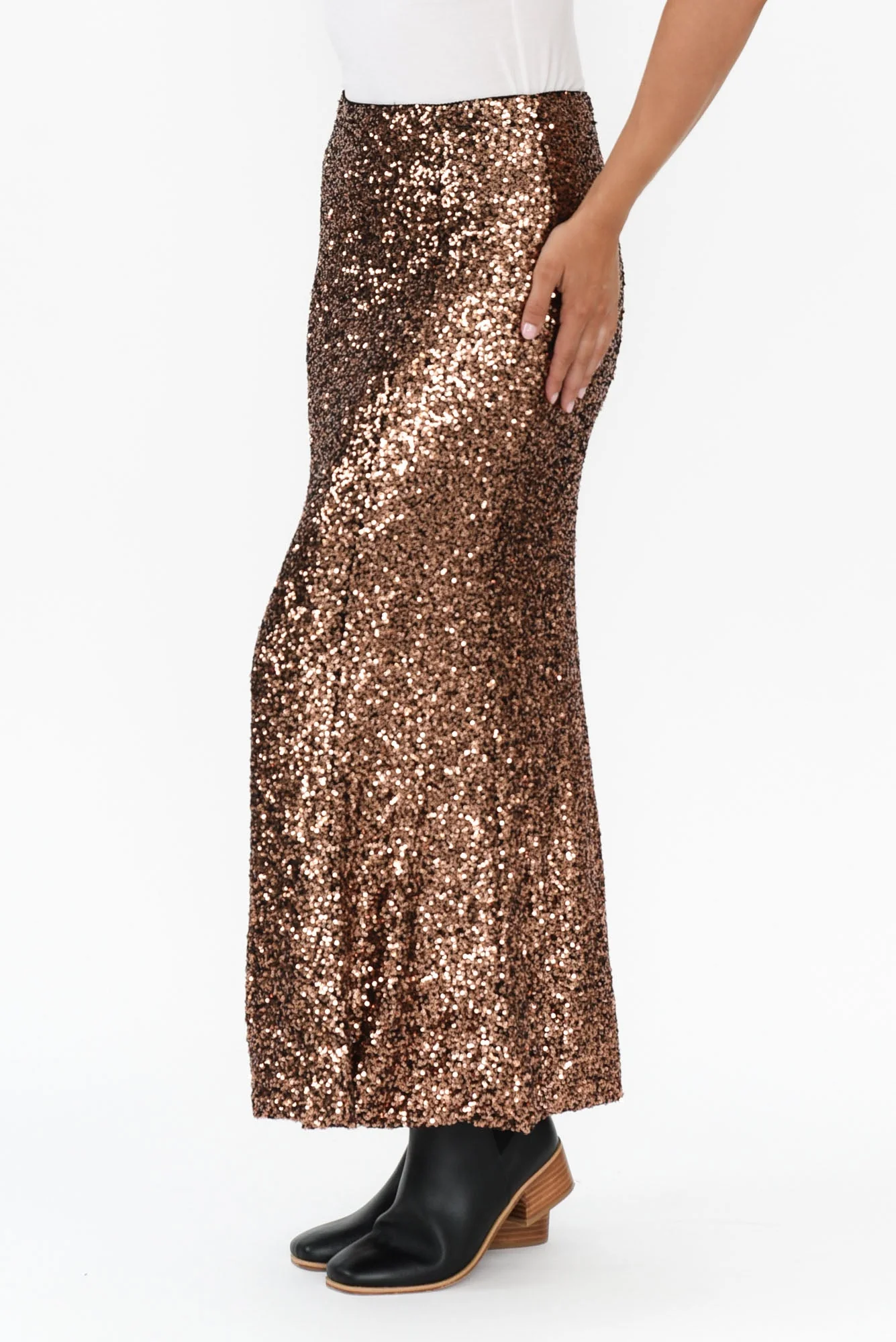 Ritz Bronze Sequin Skirt - Image 4