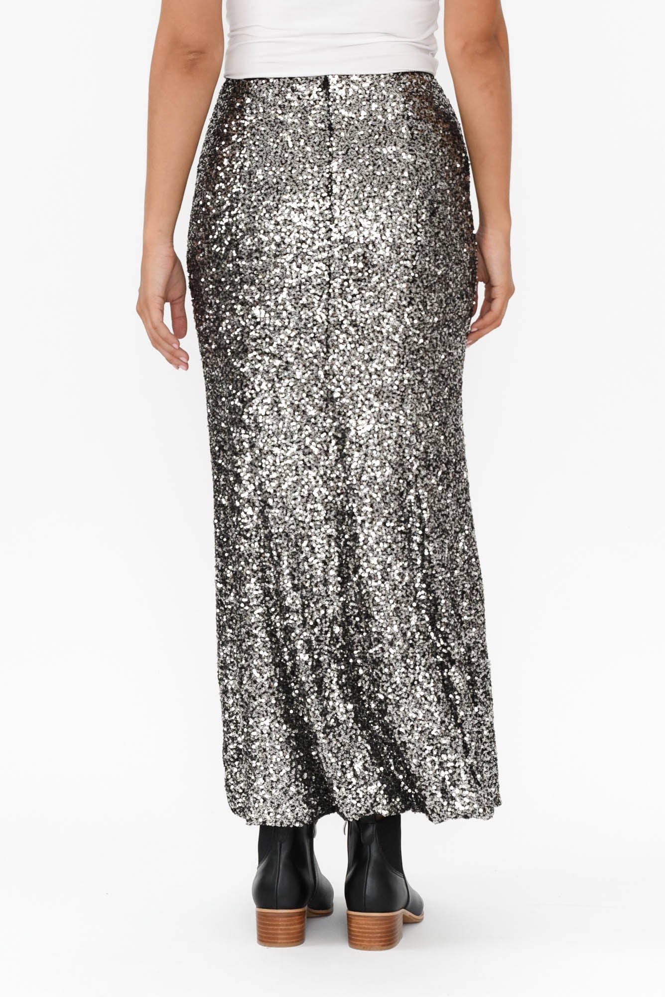 Ritz Silver Sequin Skirt - Image 4