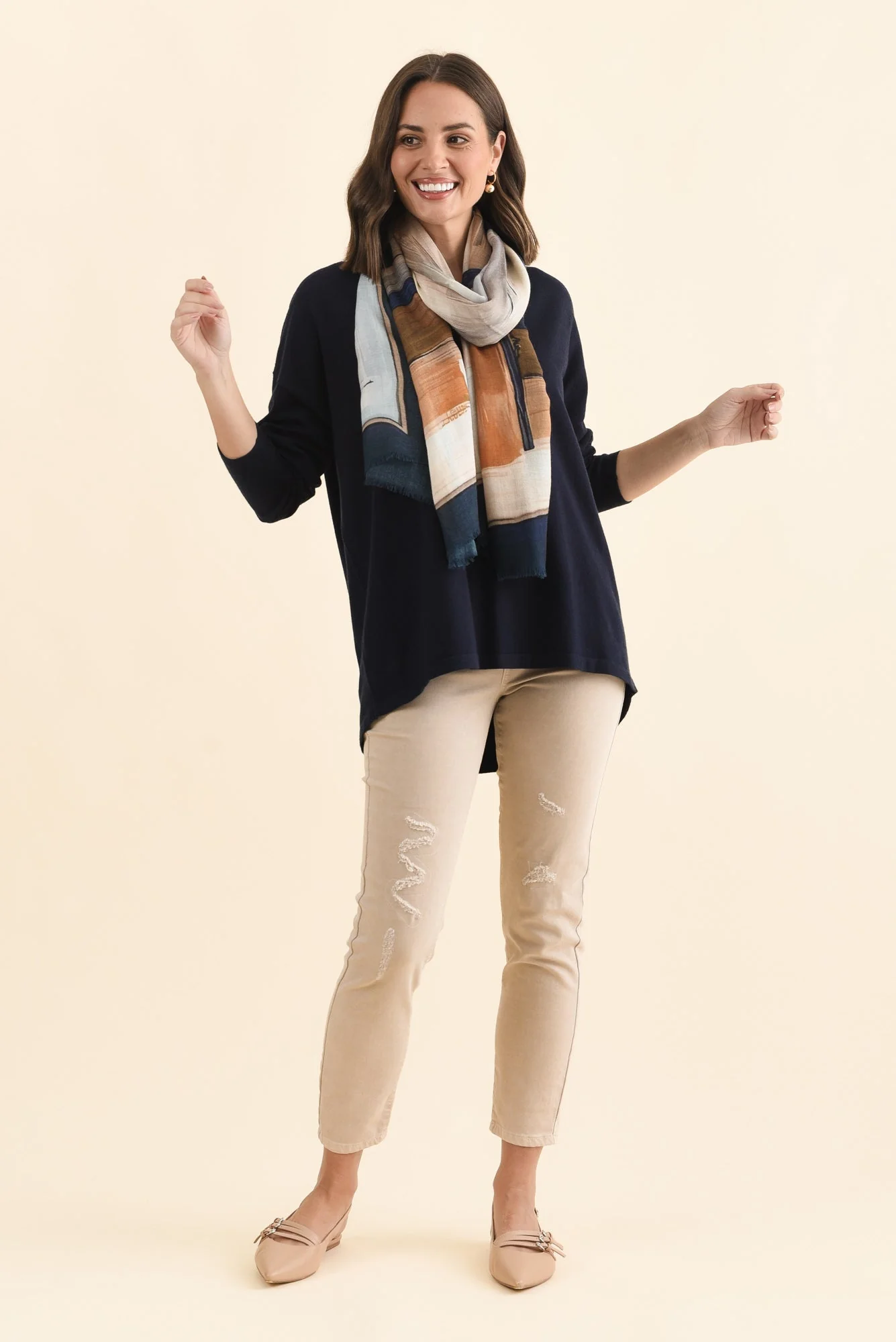 Ronnie Navy Knit Jumper - Image 2