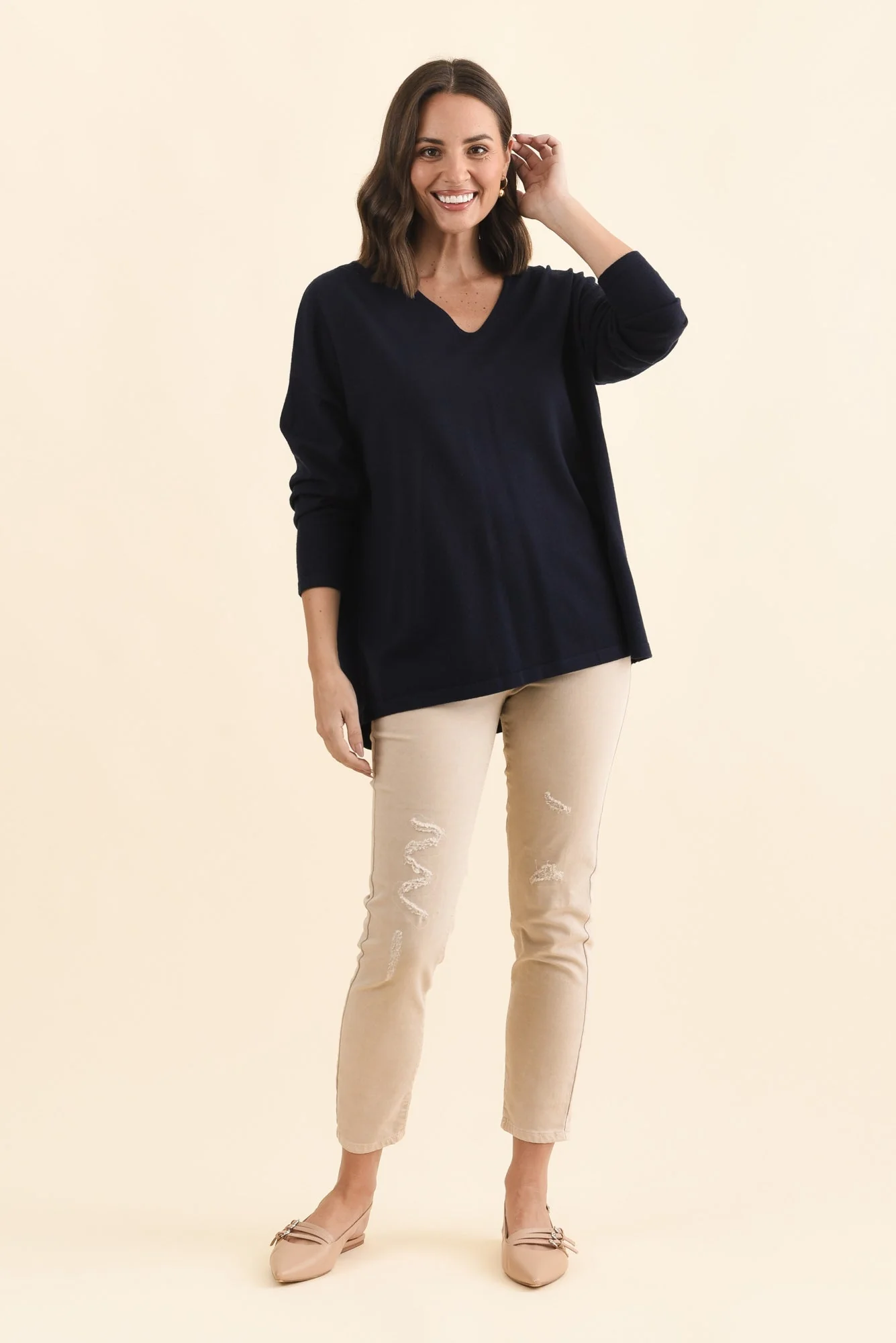 Ronnie Navy Knit Jumper - Image 6
