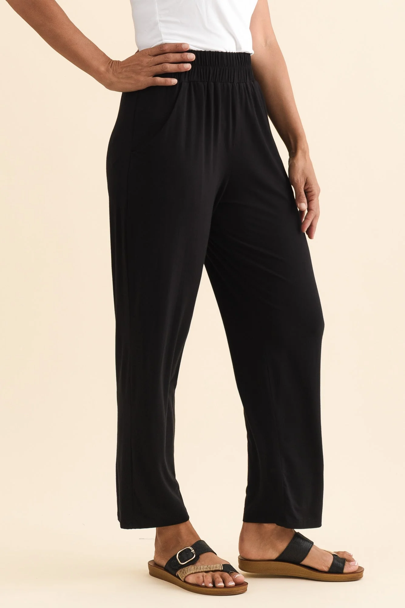 Rosella Black Bamboo Pants - Image 4