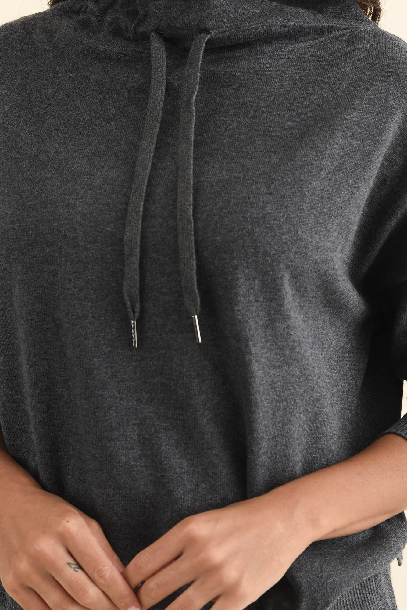 Rowan Charcoal Cotton Cashmere Knit Jumper - Image 5