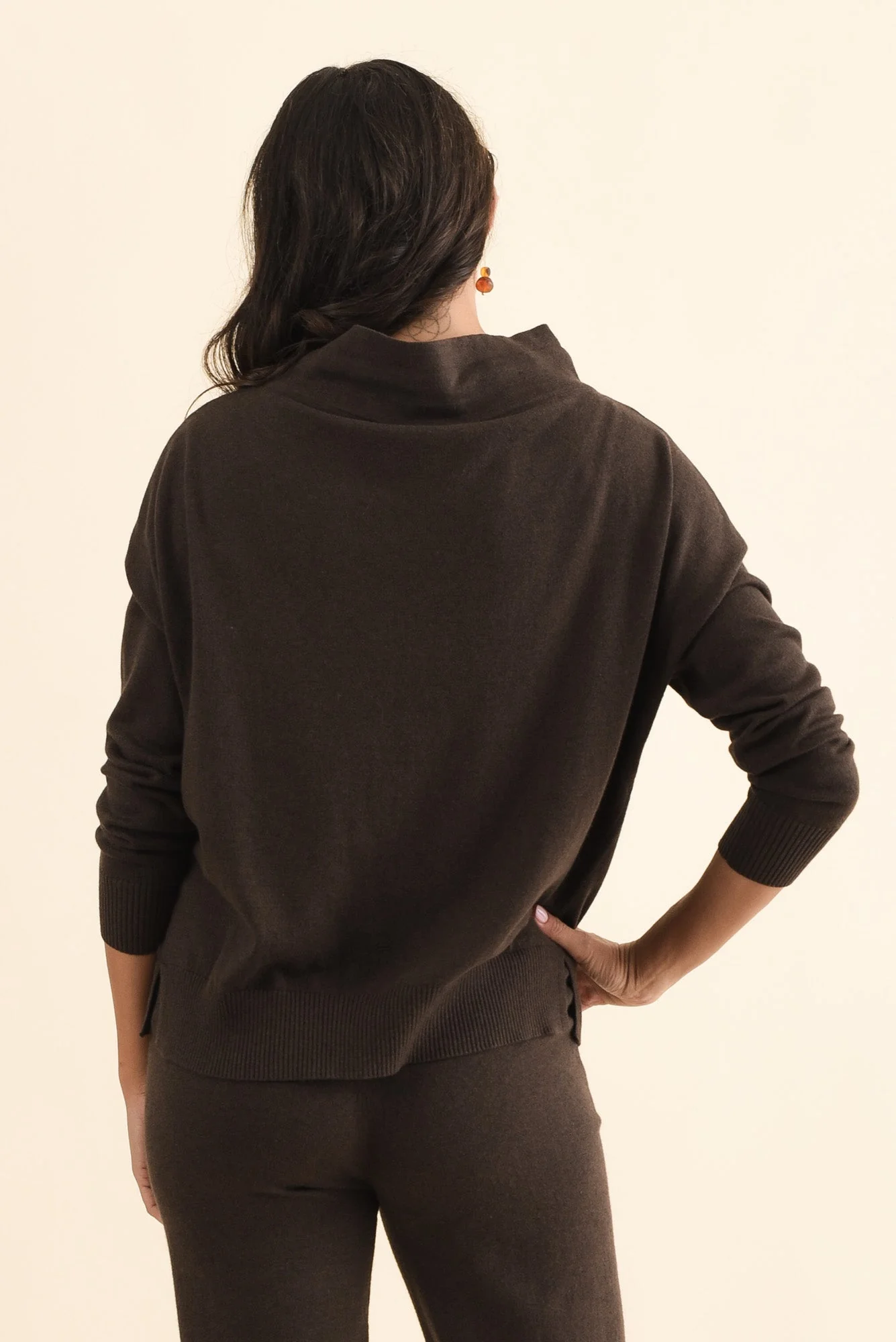 Rowan Chocolate Cotton Cashmere Knit Jumper - Image 4