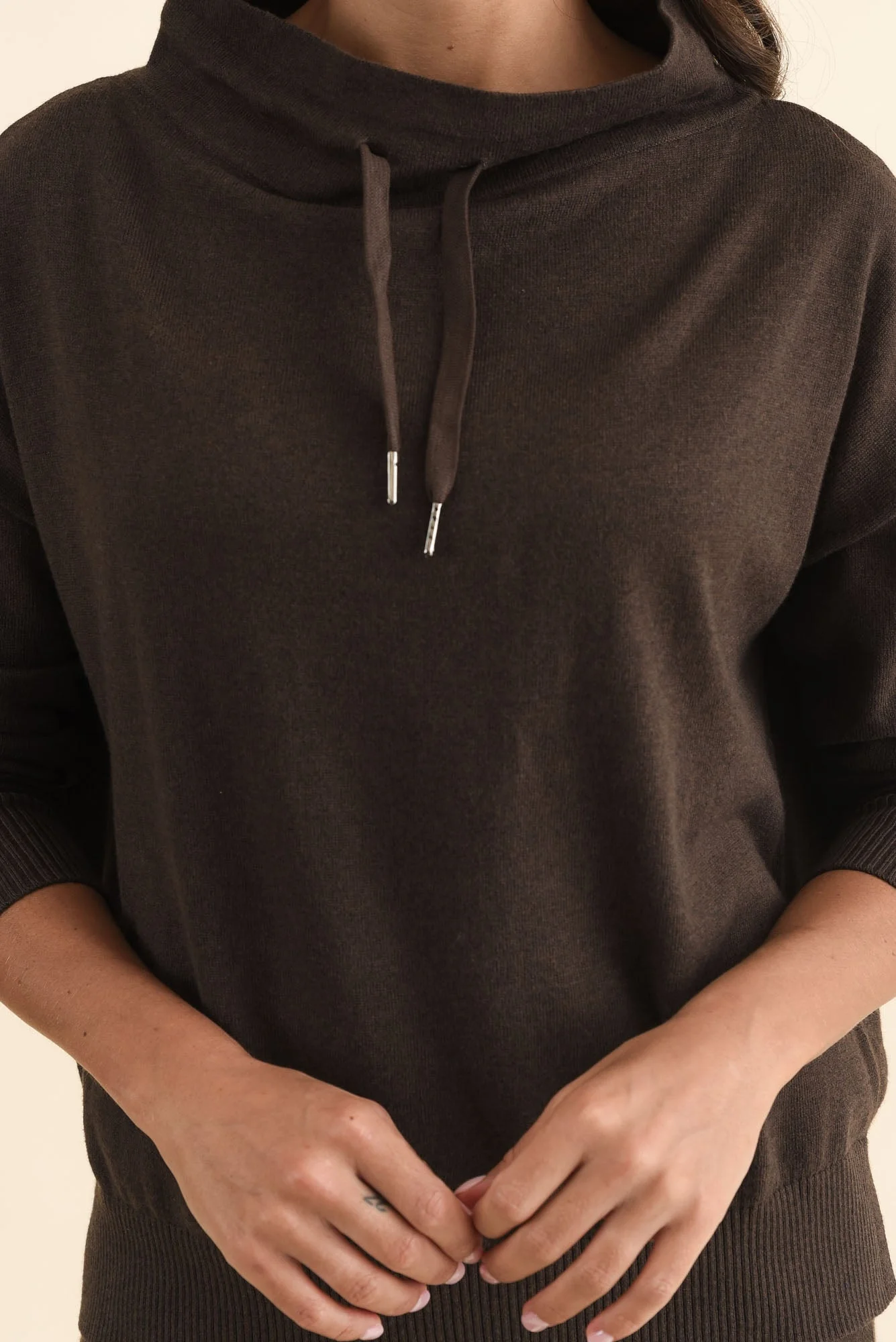 Rowan Chocolate Cotton Cashmere Knit Jumper - Image 5